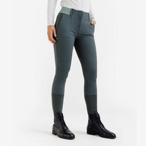 Pantalón Equitación Be You 500 Mujer Verde