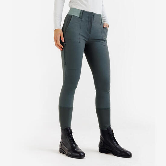 Pantalon équitation Be You Femme - 500 vert