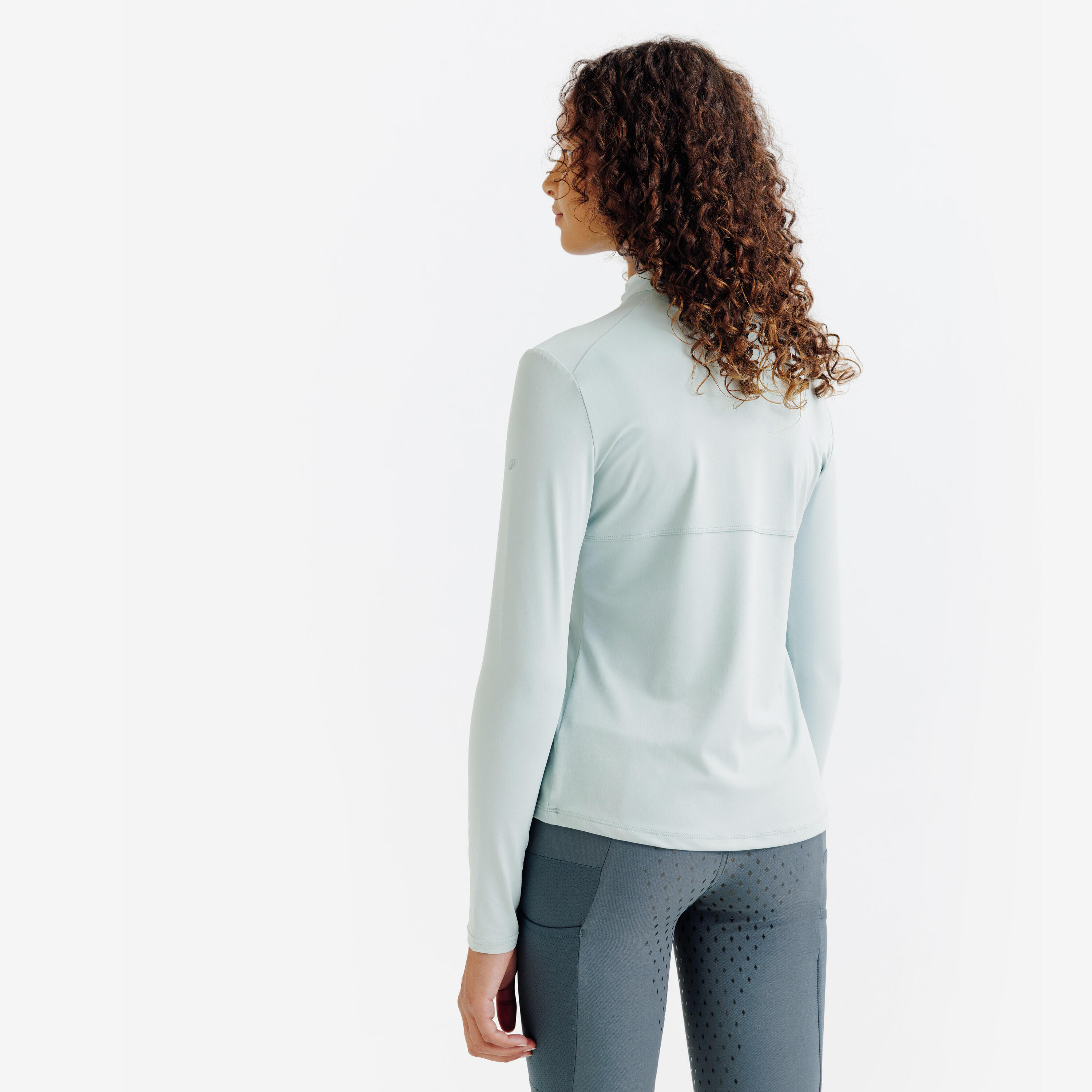 Poloshirt voor kinderen celadon groen 4/8