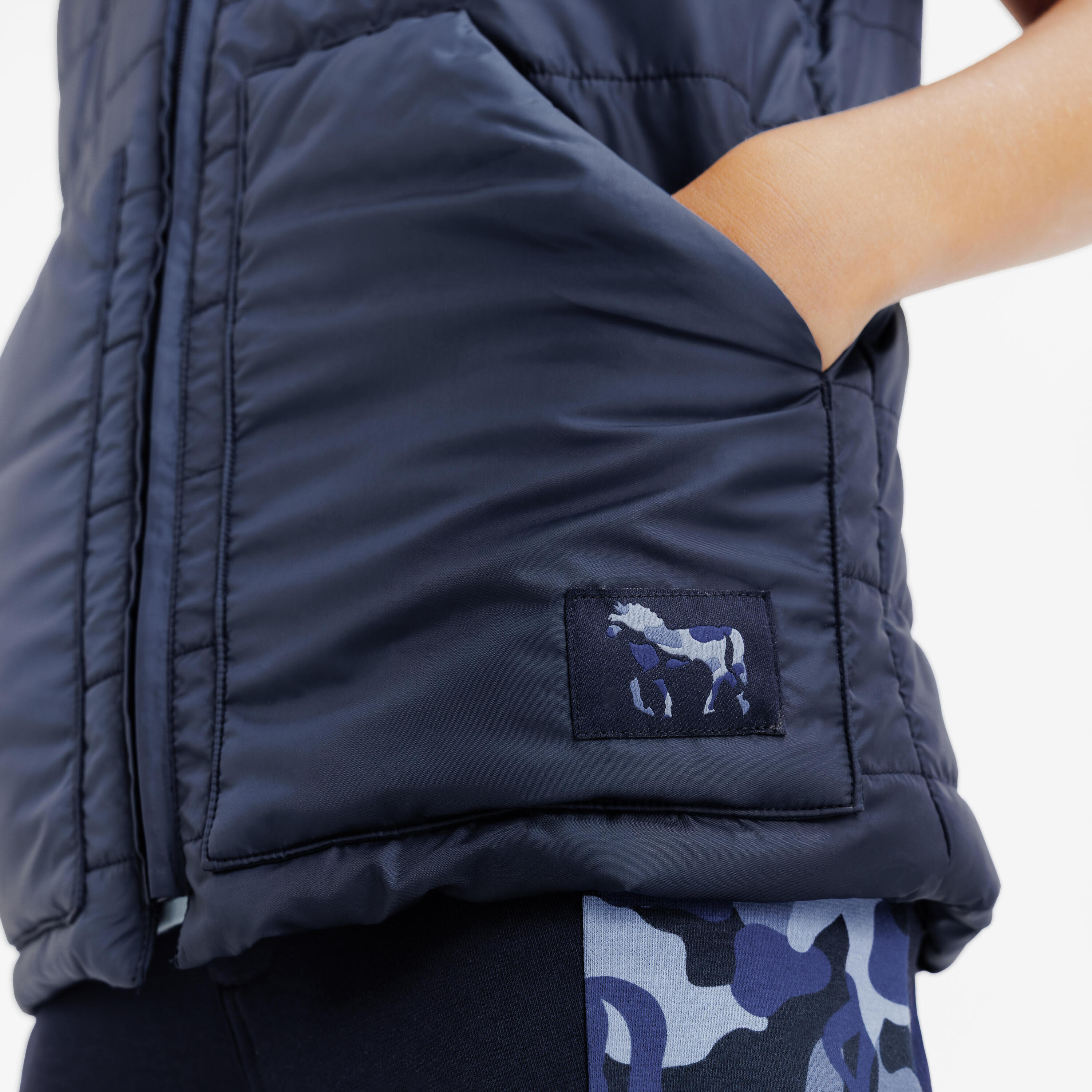 Kids’ Horse Riding Down Vest, Magic  3/7