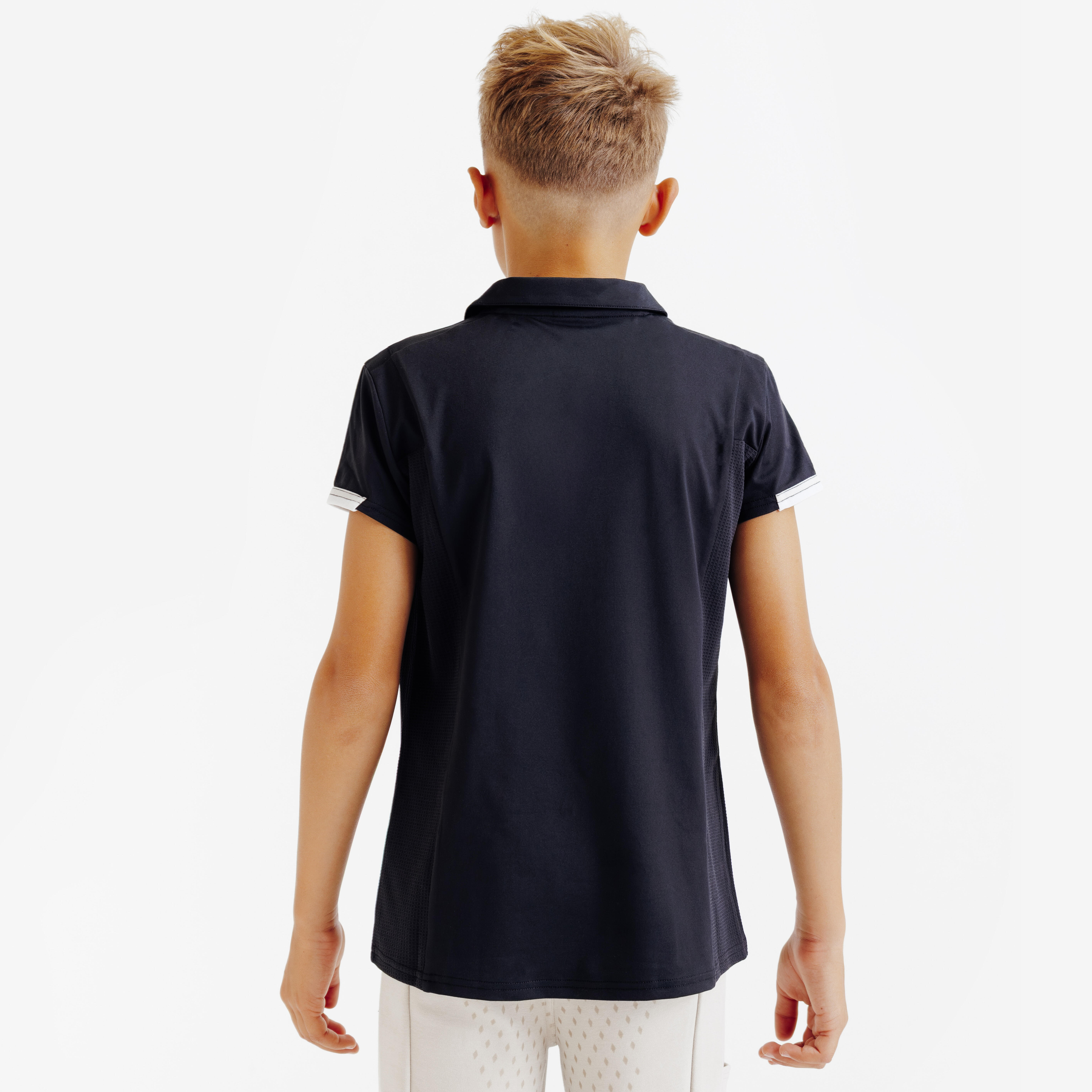 Polo d’équitation à manches courtes enfant, Club - FOUGANZA