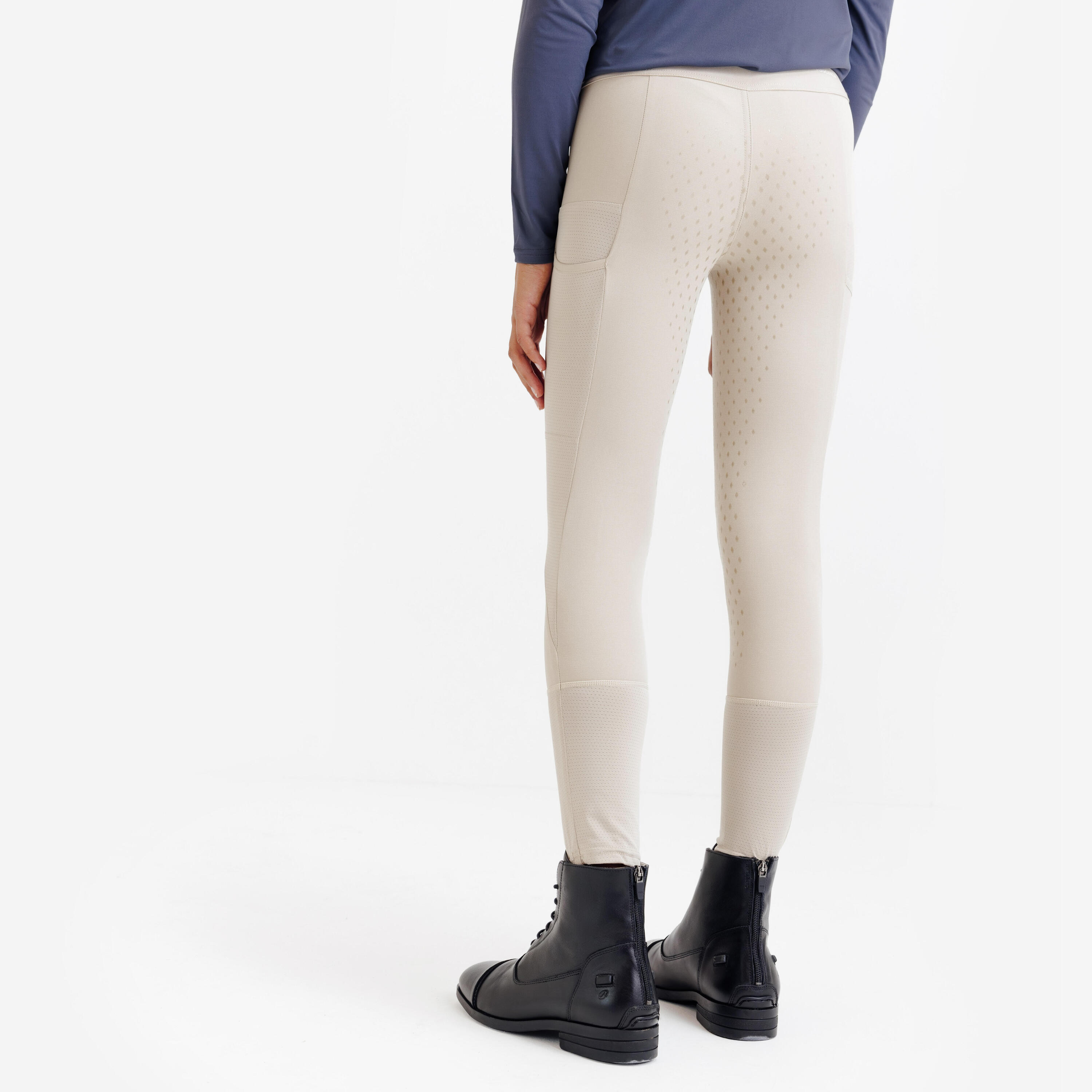 Pantalon d’équitation léger enfant, 500 4/7