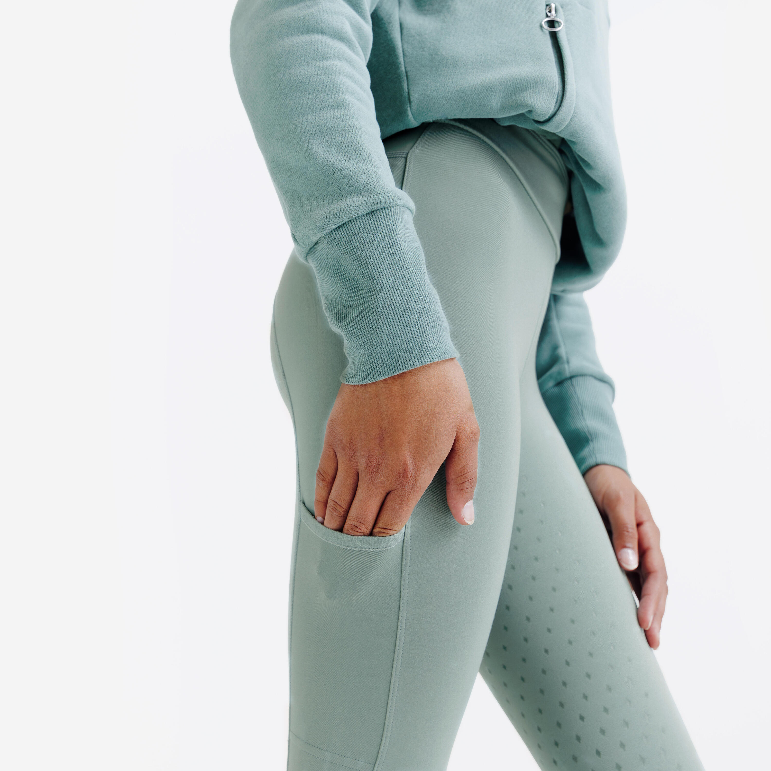Legging d’équitation adhérent enfant, 500 8/9