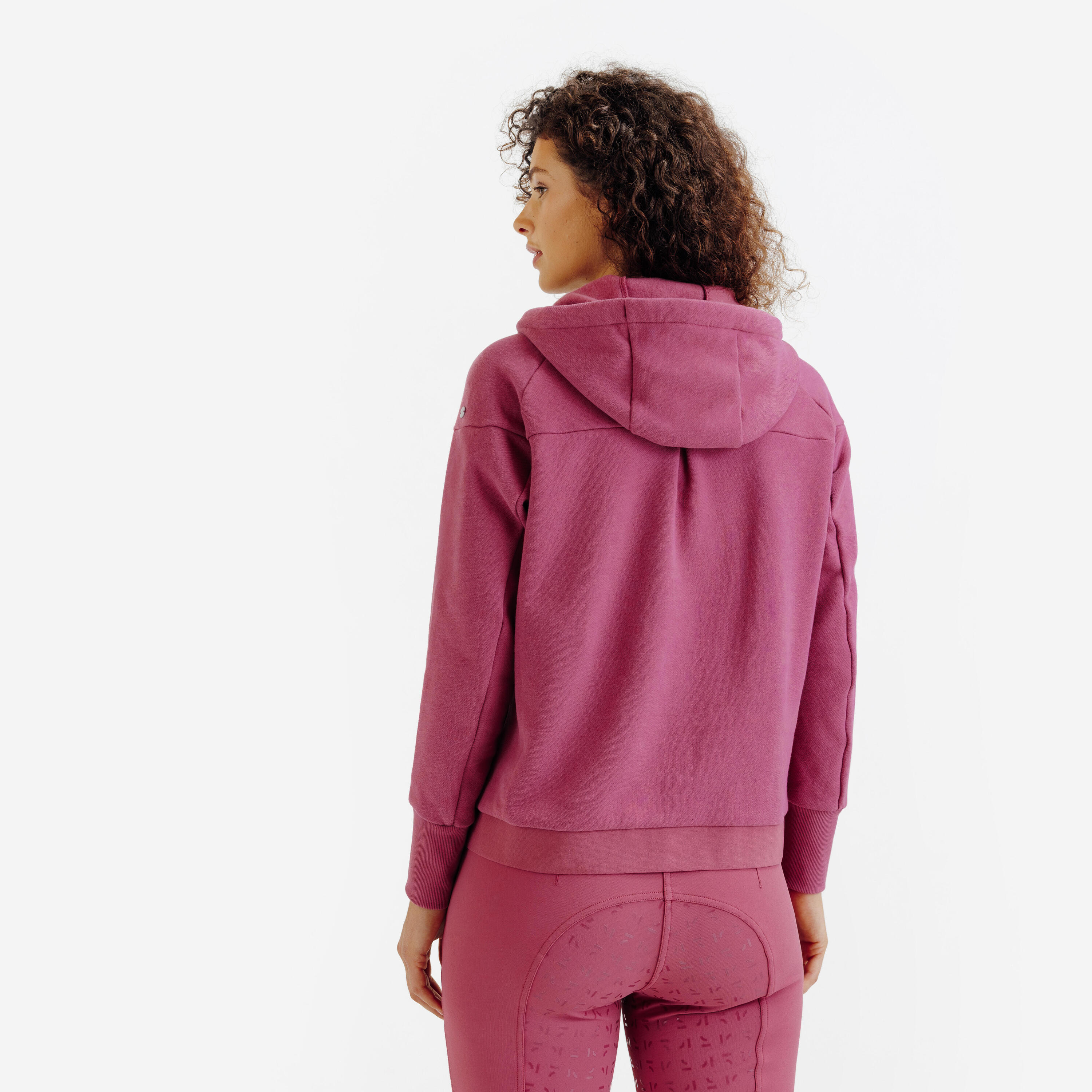 Sweatshirt com capuz de equitação Mulher -  Rosa LITCHI 4/11
