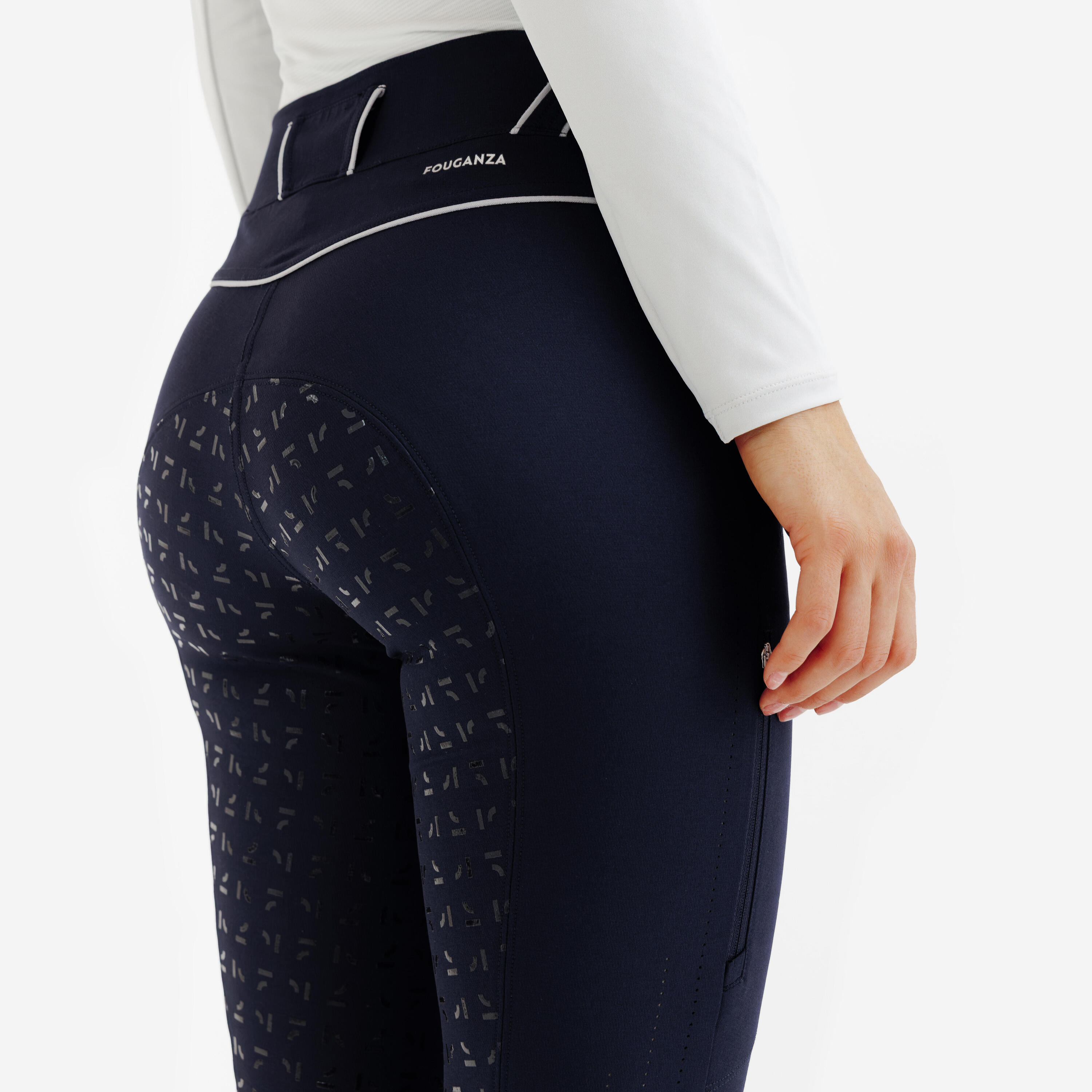 Pantalon équitation Fullgrip ultraléger Femme - été - Bleu 5/7