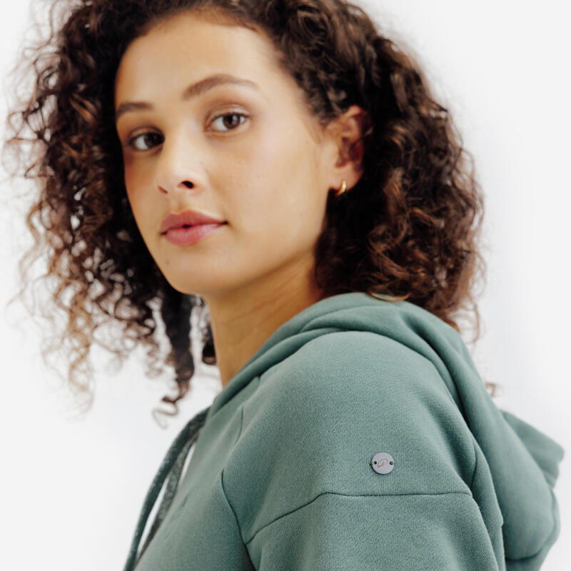 Kadın Kapüşonlu Binici Sweatshirtü - Yeşil