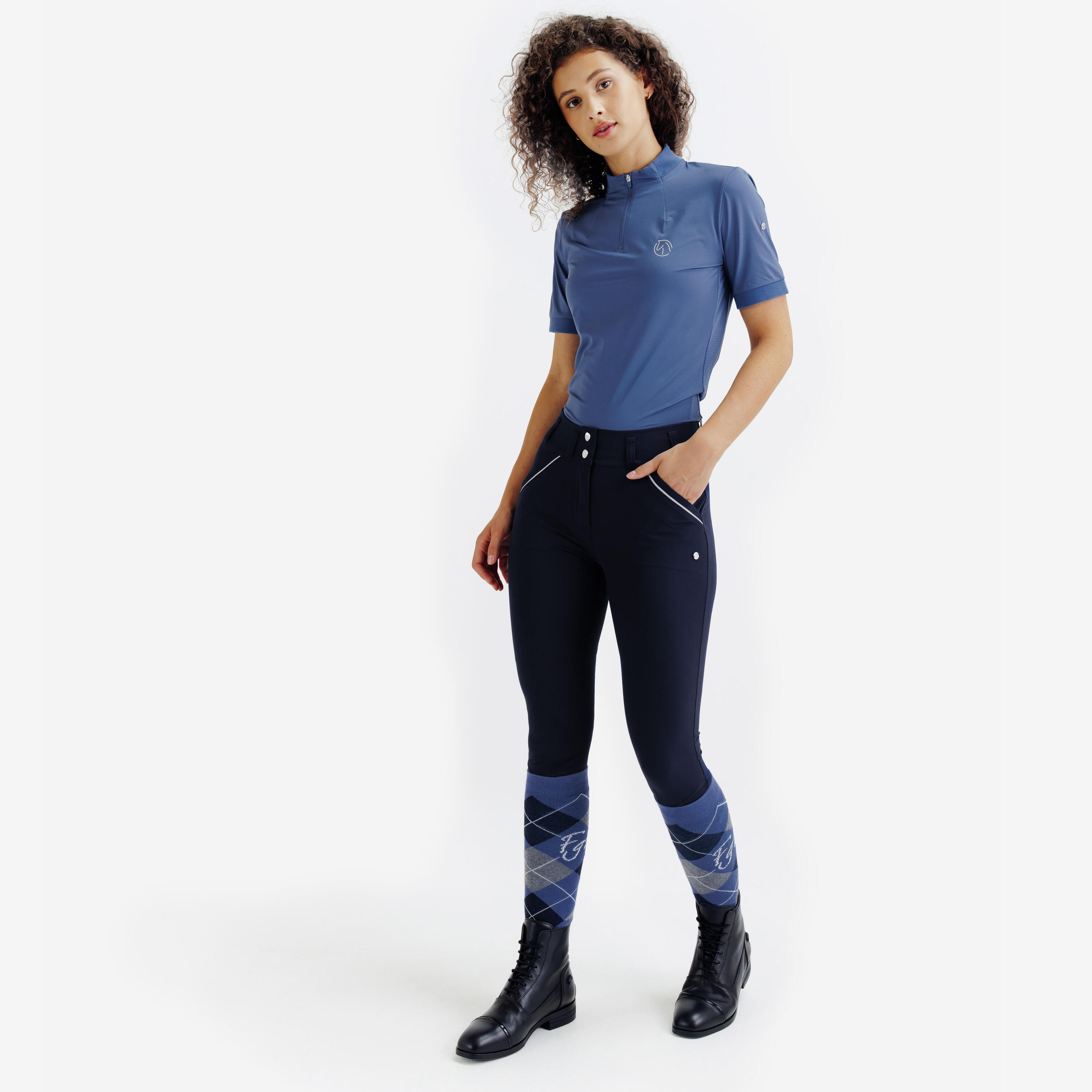 Pantalon d’équitation ultraléger femme, 500 2/6