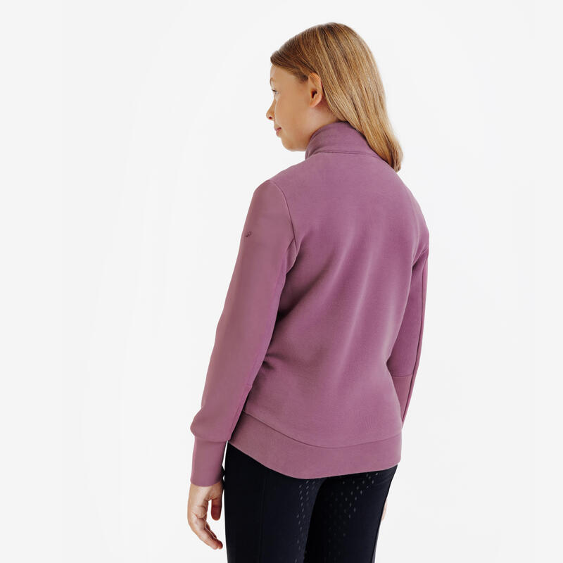Çocuk Binici Sweatshirtü - Mor - 500
