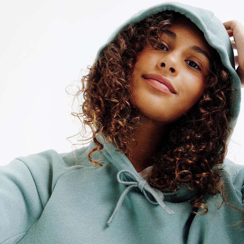 Kadın Kapüşonlu Binici Sweatshirtü - Yeşil