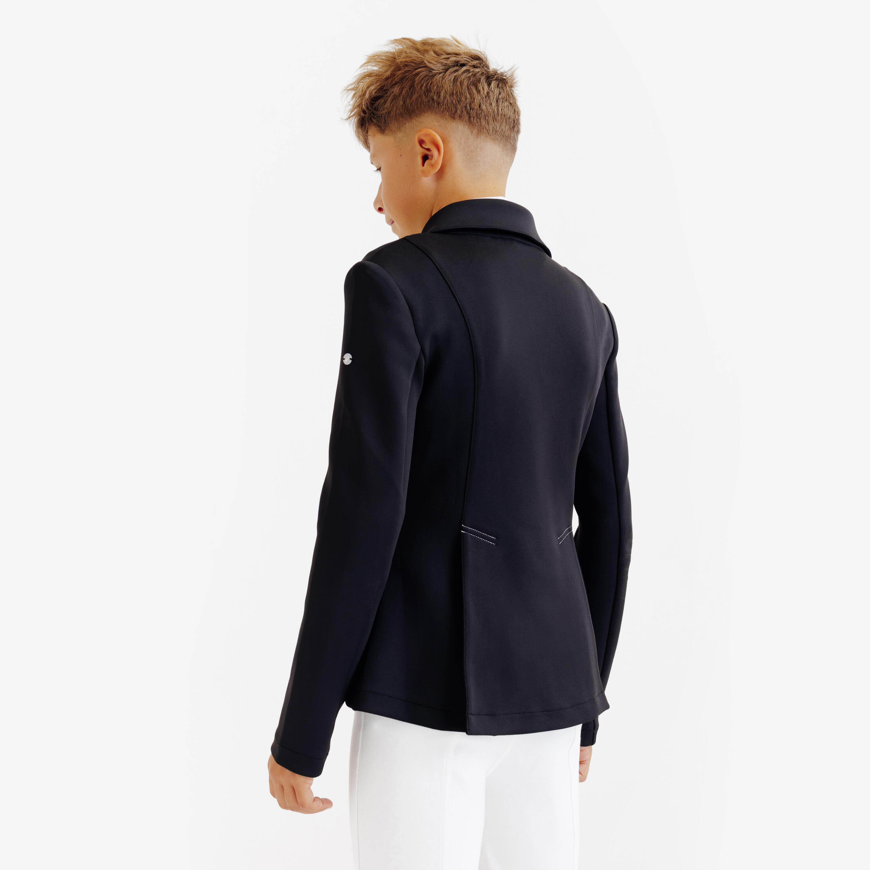 Chaqueta Competición Equitación 500 Niños Negro 6/9