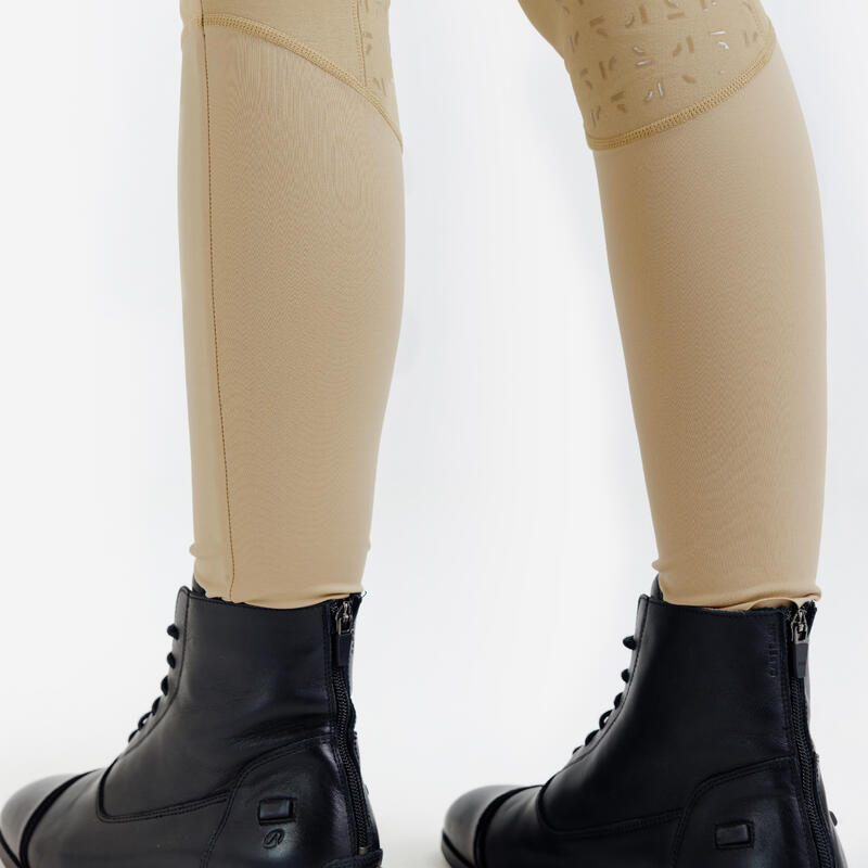 Pantalon Echitație full grip 900 Bej Damă