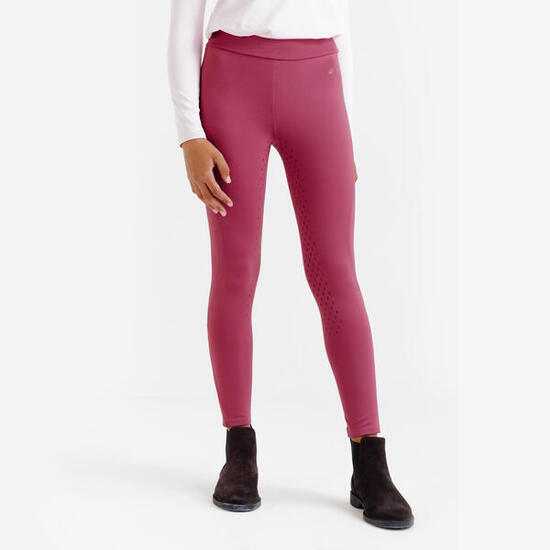 Leggings equitazione bambino FULL GRIP blu