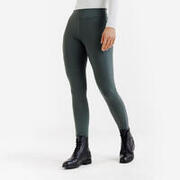 Colanți echitație 500 Full Grip Verde Damă