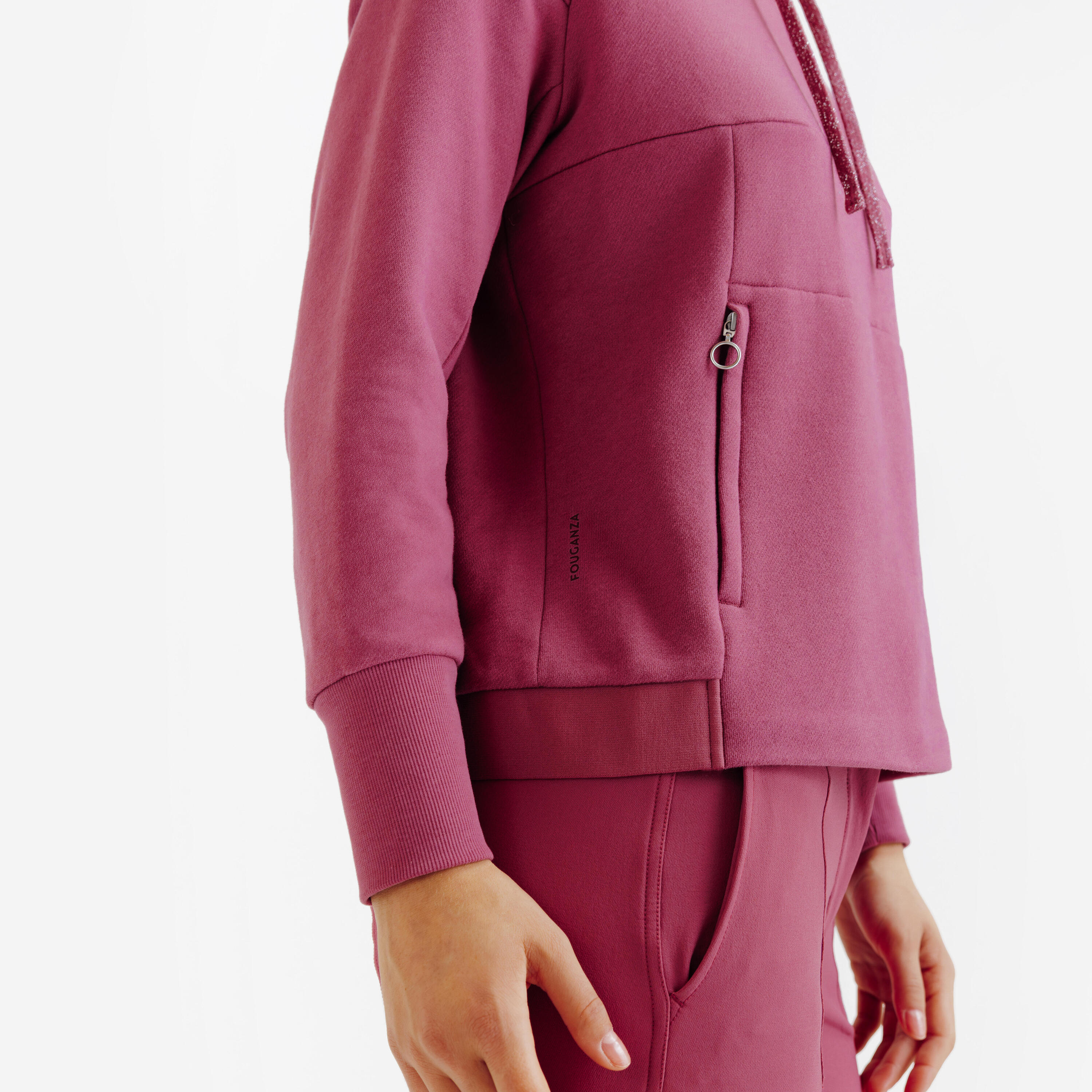 Sweatshirt com capuz de equitação Mulher -  Rosa LITCHI 6/11