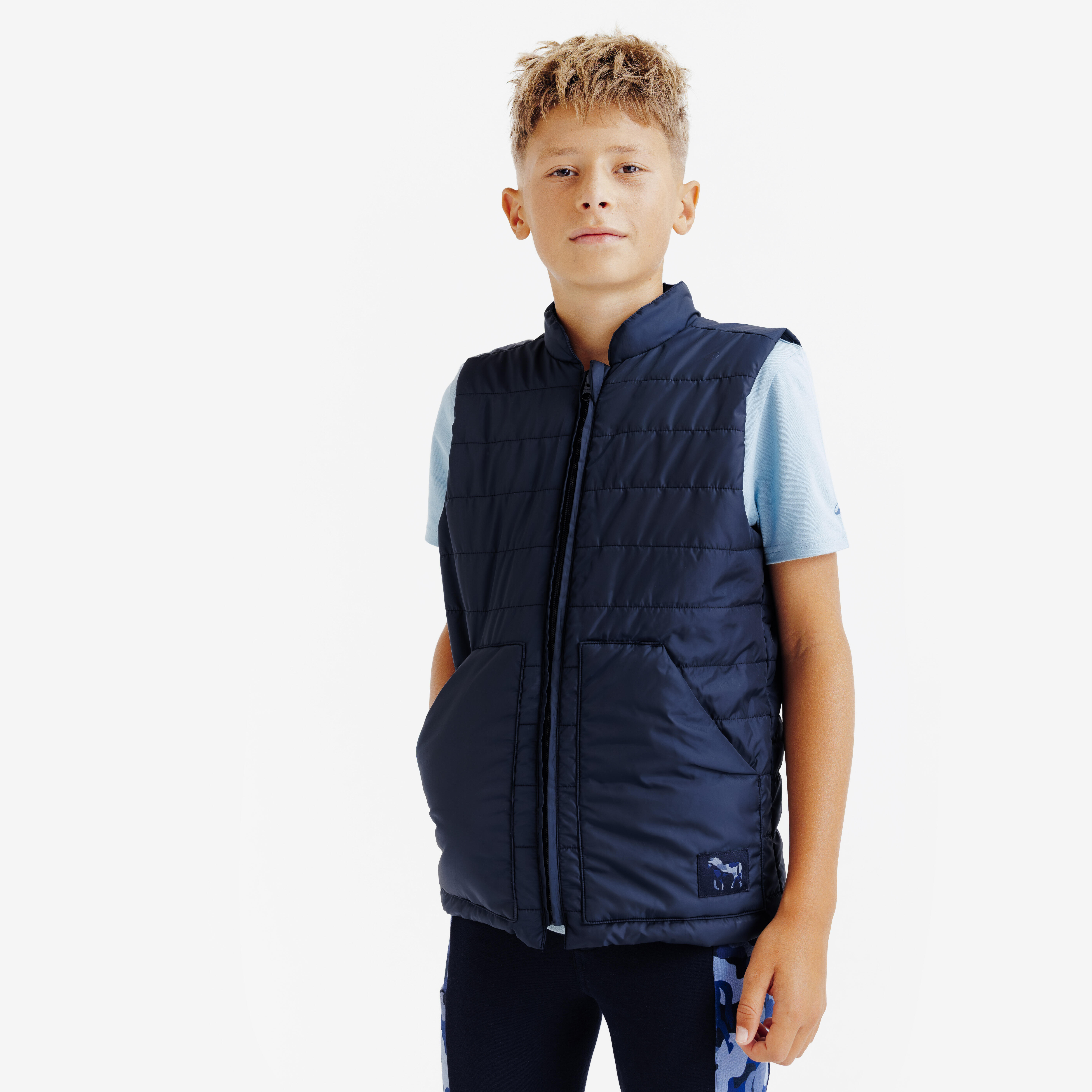Kids’ Horse Riding Down Vest, Magic - FOUGANZA