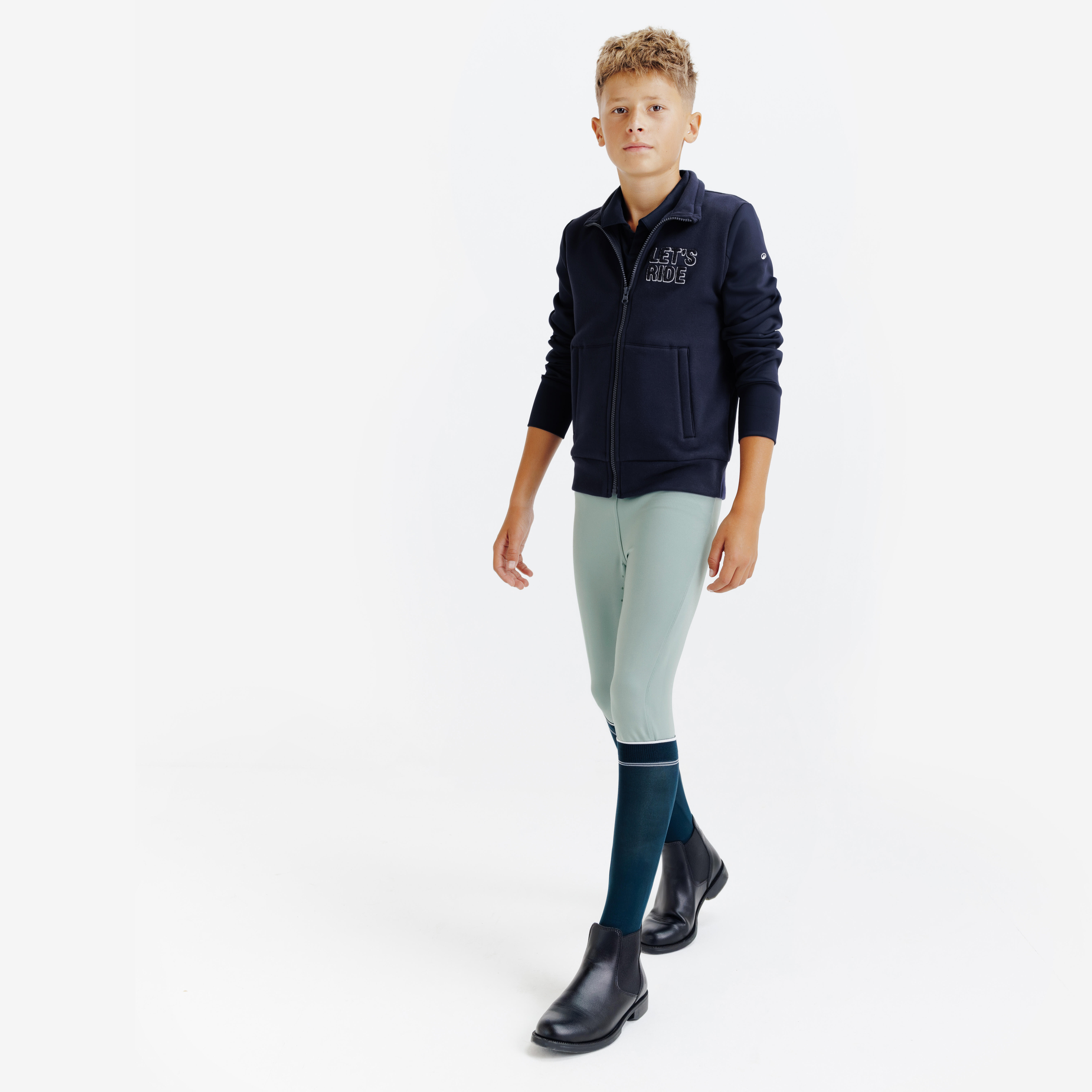 Legging d’équitation adhérent enfant, 500 - FOUGANZA