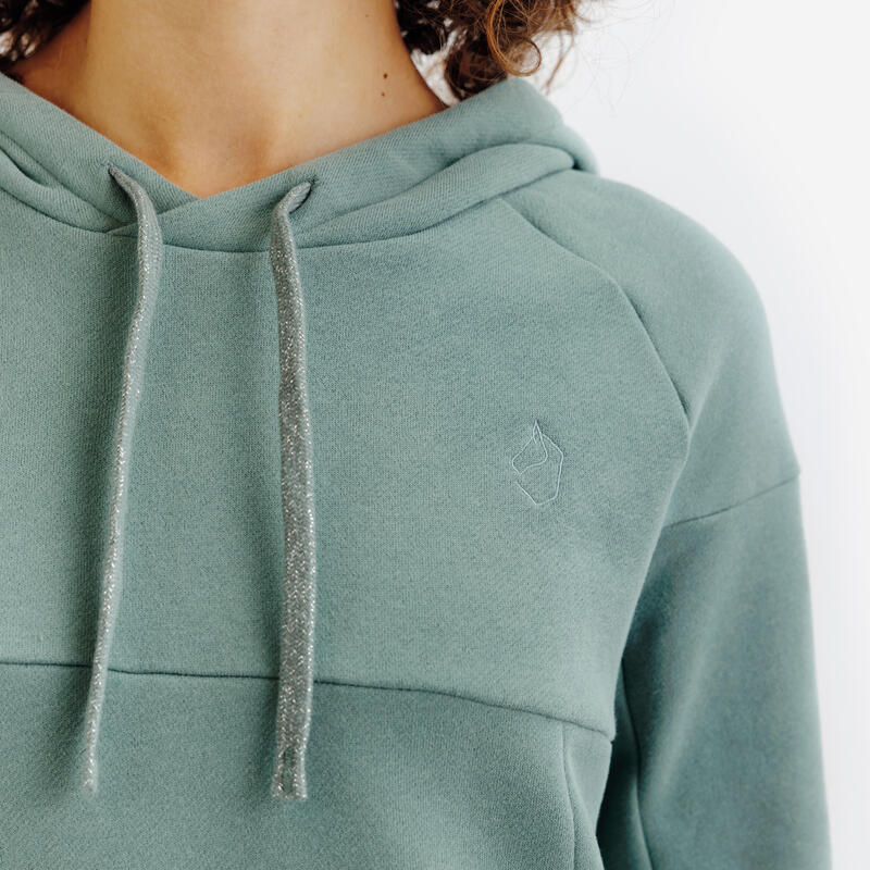 Kadın Kapüşonlu Binici Sweatshirtü - Yeşil