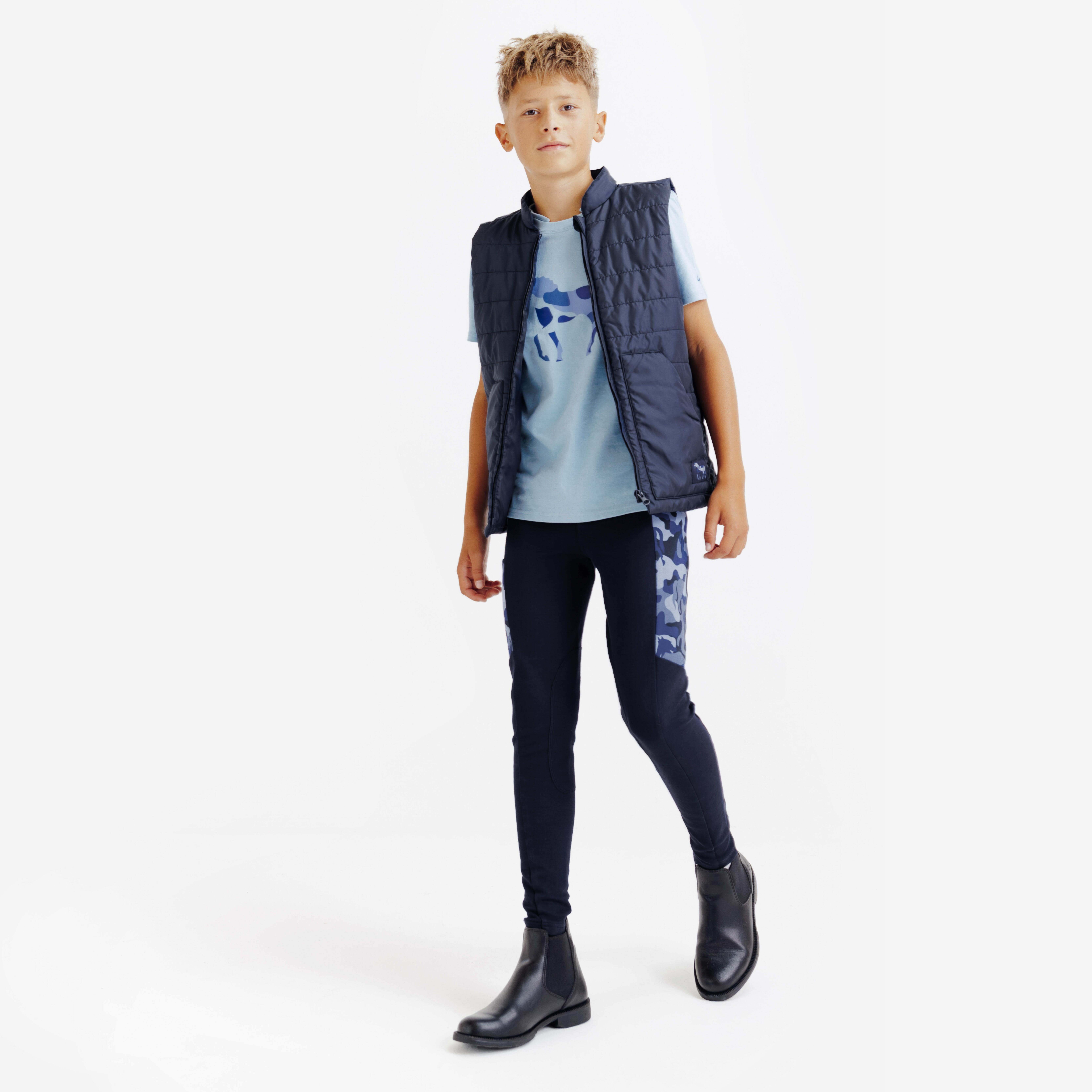 Kids’ Horse Riding Down Vest, Magic - FOUGANZA