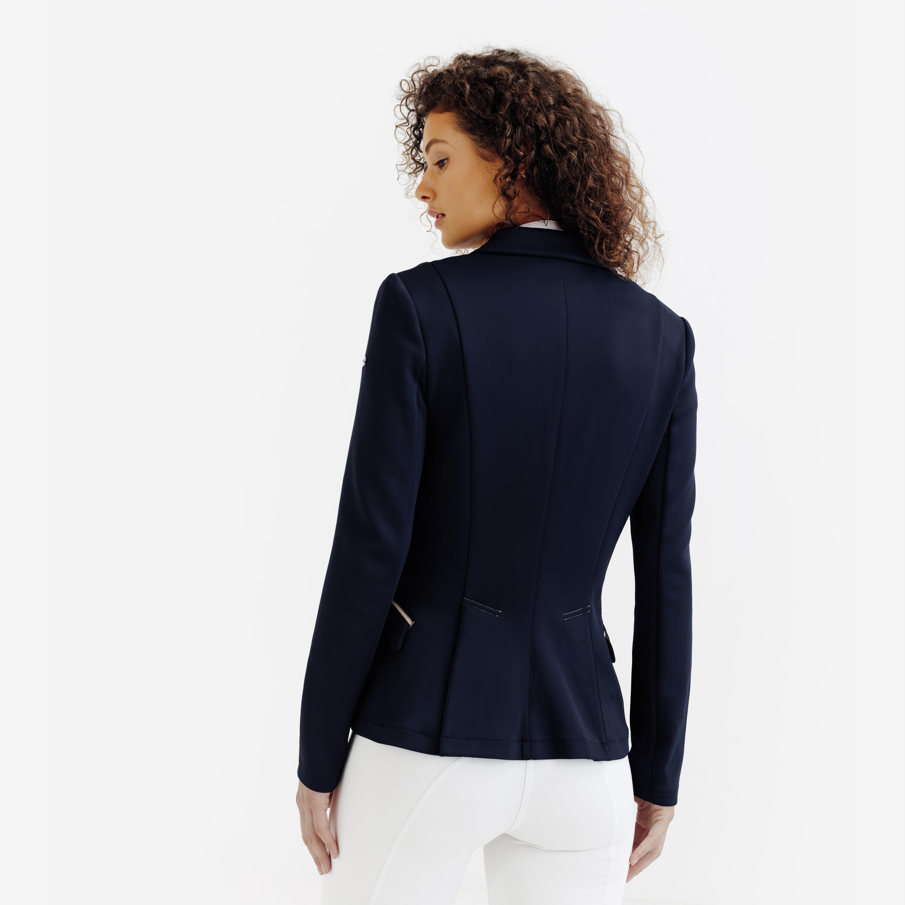 Veste de concours équitation femme - bleu 4/8