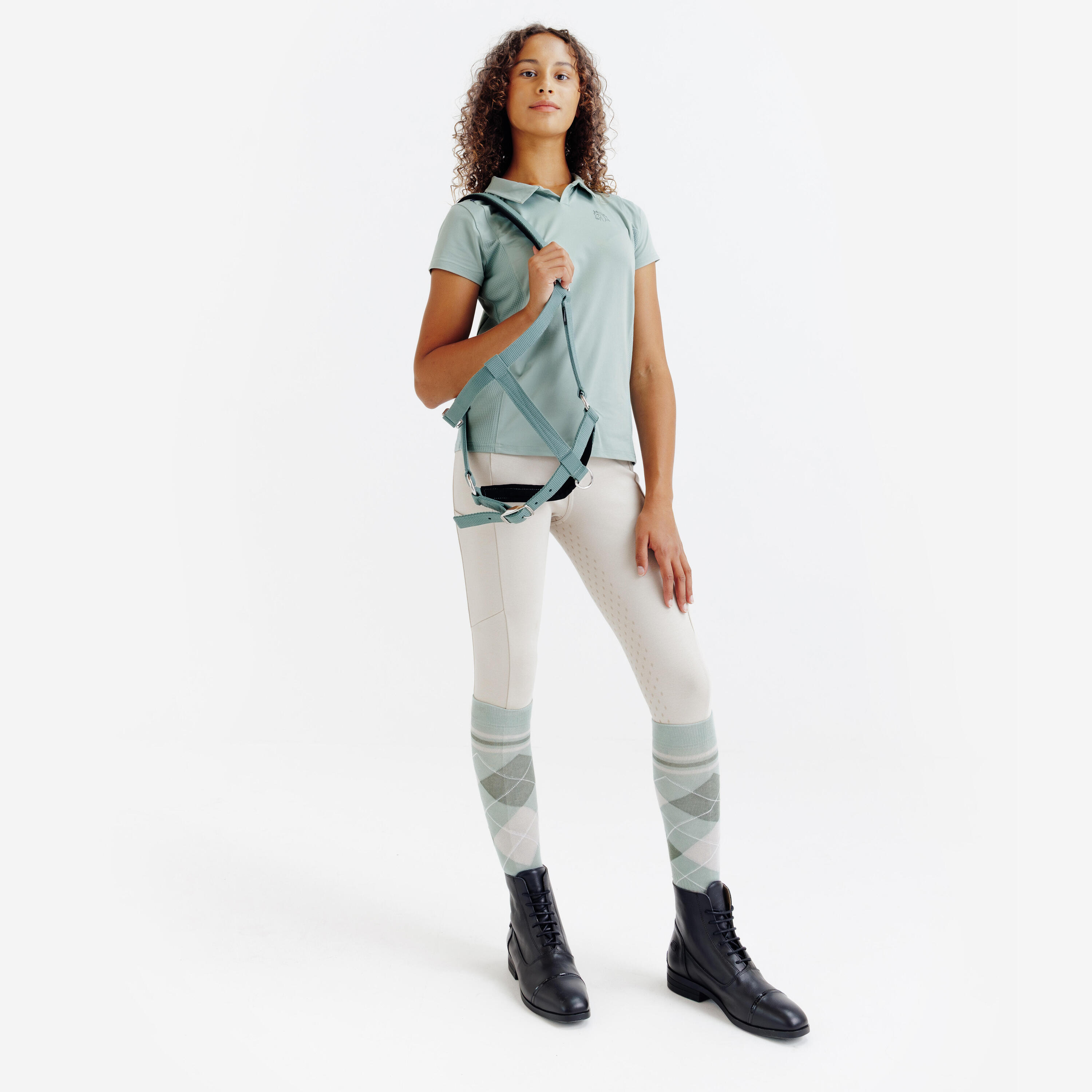 Kids’ Full Grip Mesh Horse Riding Jodhpurs, Club  2/10