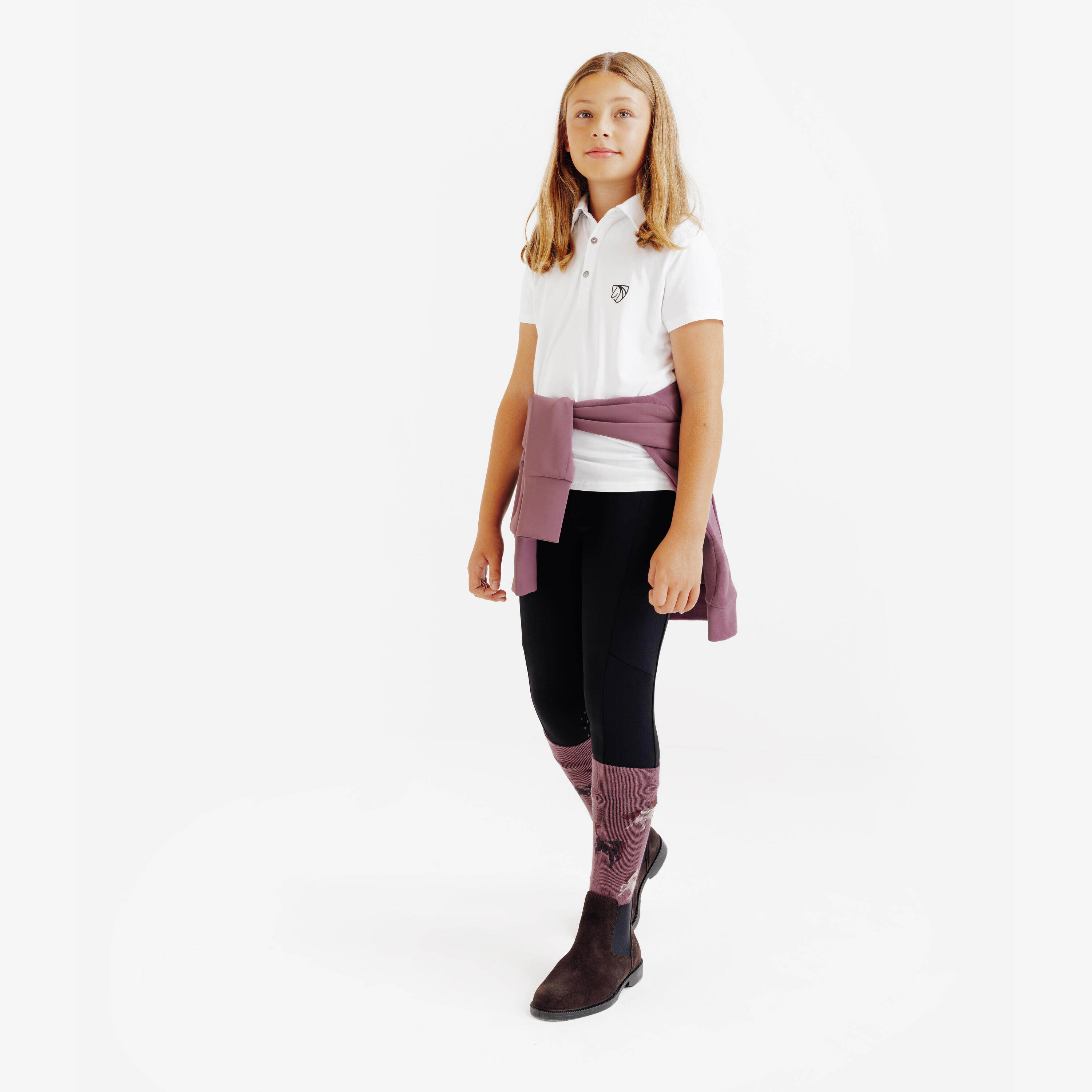Kurzärmeliges Turnier-Polohemd für Kinder - 100 weiss 2/5