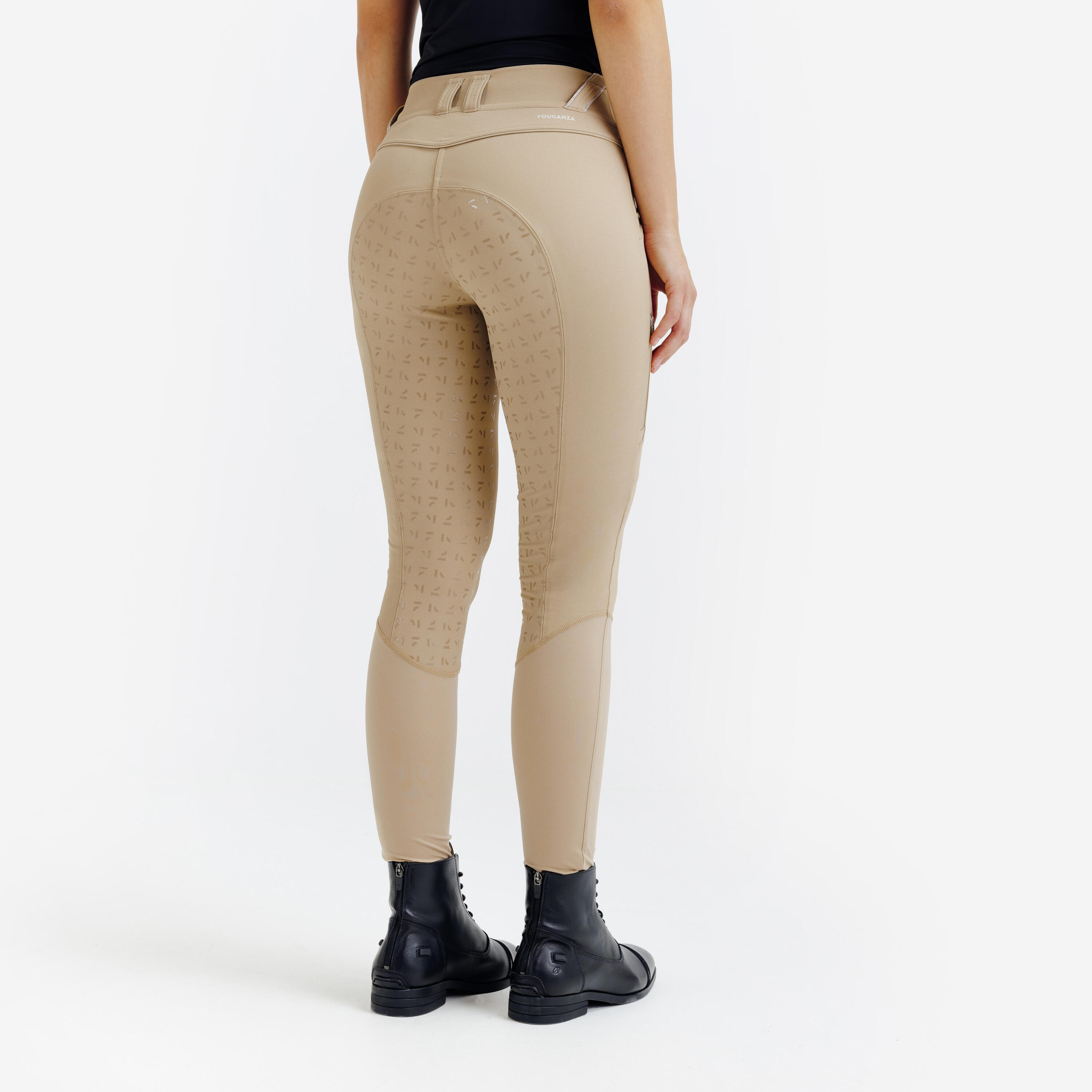 Pantalon équitation full grip femme - 900 beige 4/8