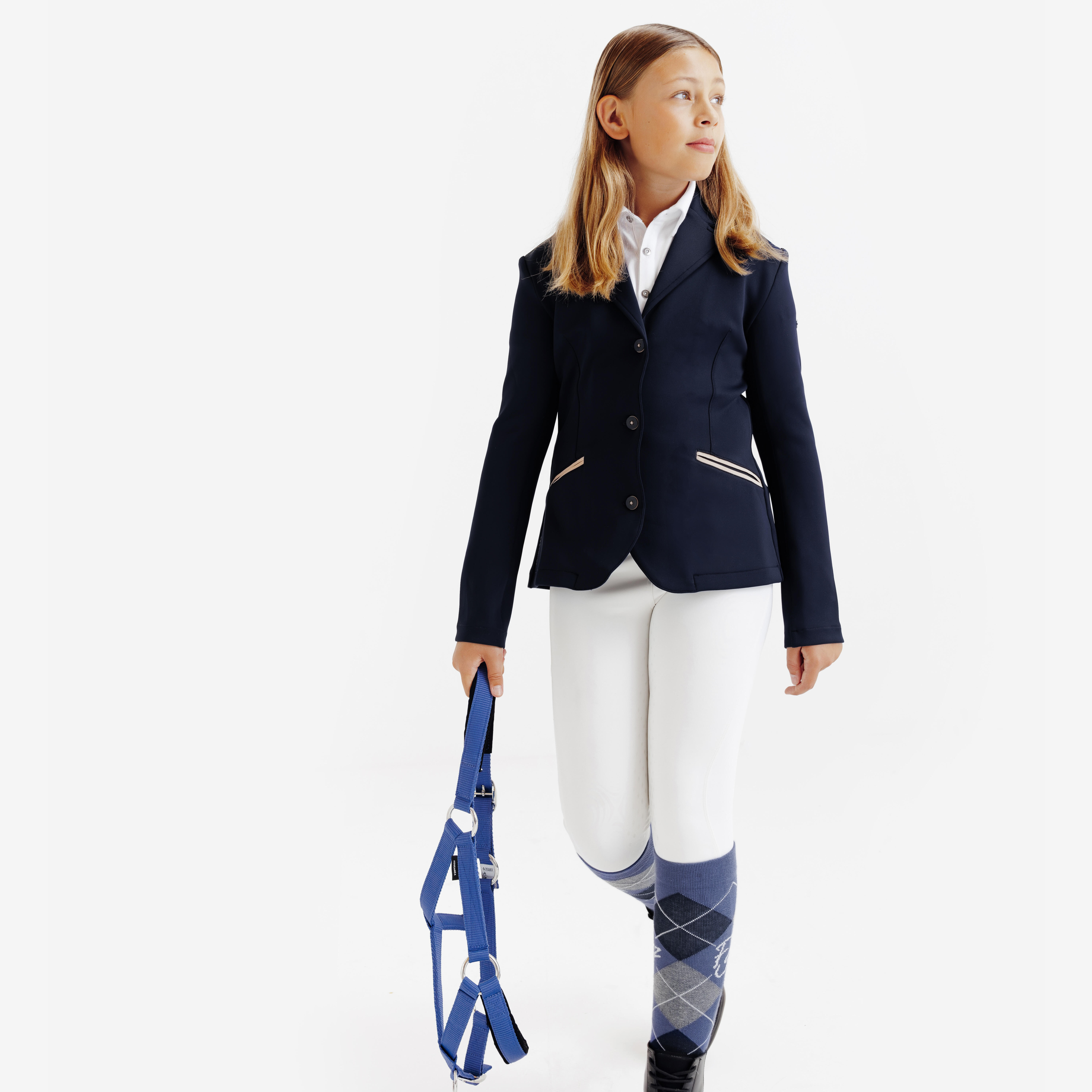 Kids Horse Riding Show Competition Jacket 500 - Navy
