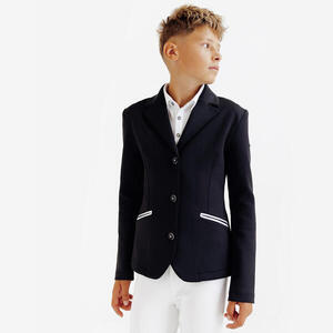 Chaqueta Competición Equitación 500 Niños Negro