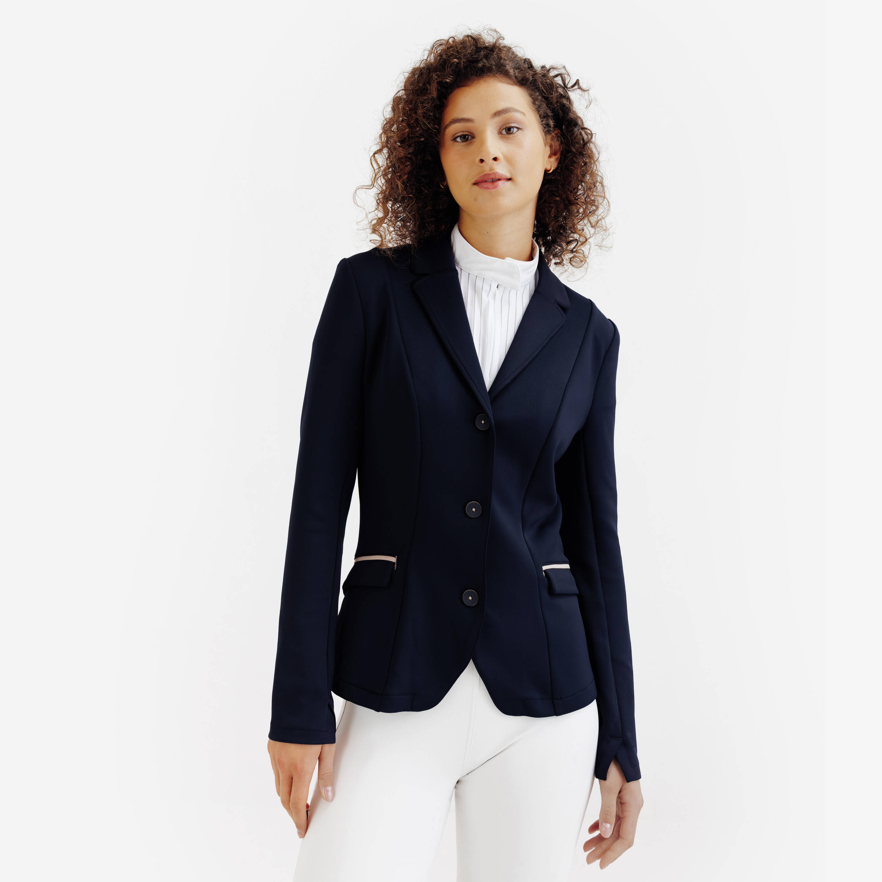 Women's Horse Riding Show Jacket - Navy -  1