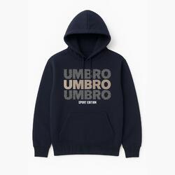 SWEAT CAPUCHE EN COTON UMBRO BLEU MARINE