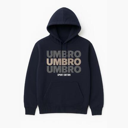 SWEAT CAPUCHE EN COTON UMBRO BLEU MARINE