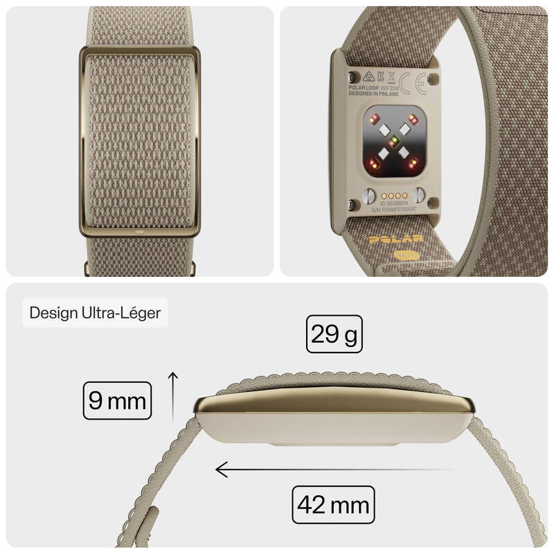 Brățară conectată Polar Loop Greige