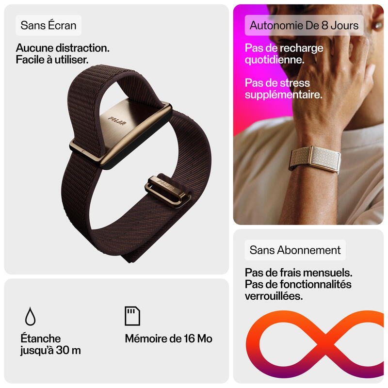 Brățară conectată Polar Loop Greige