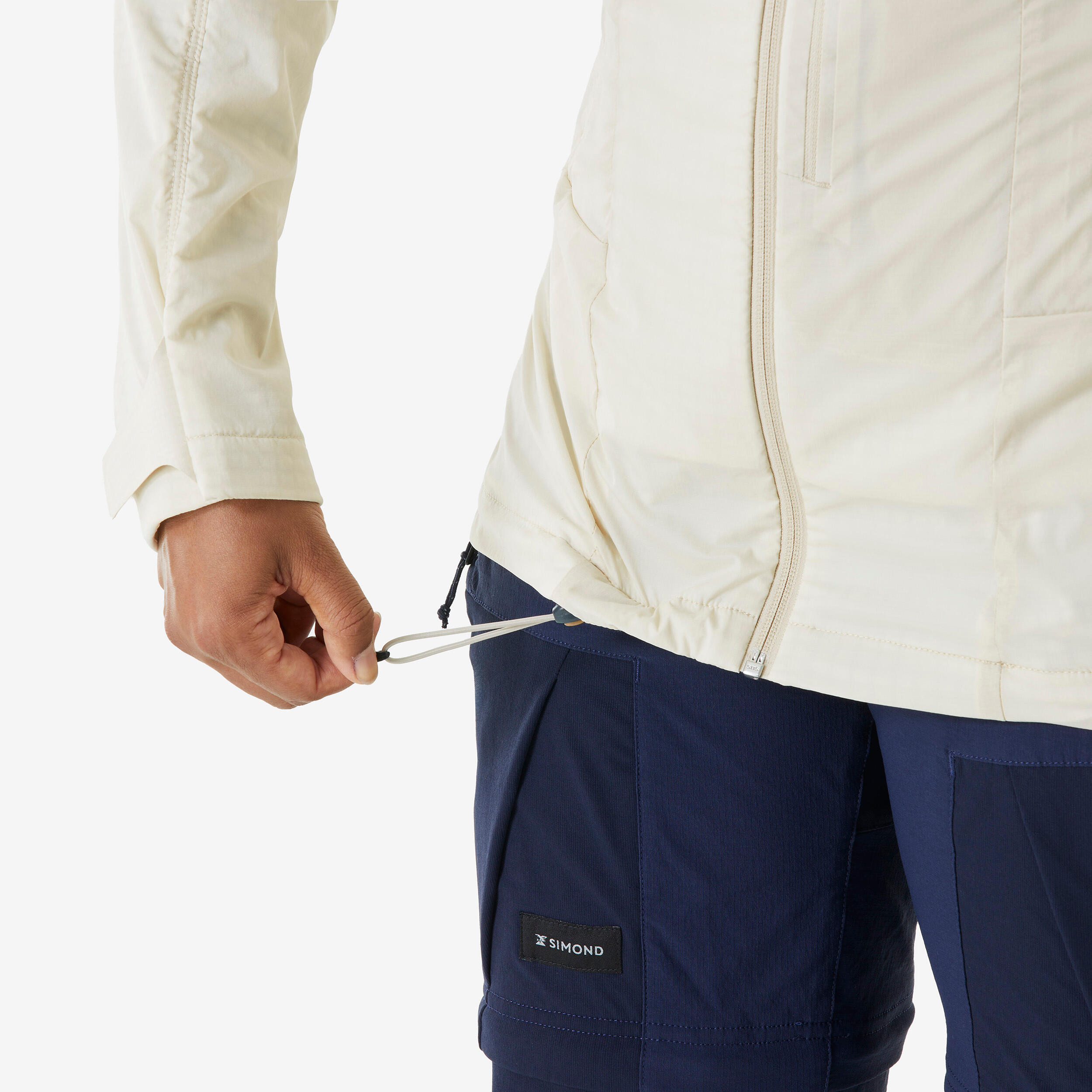 Manteau à coquille souple de longue randonnée coupe-vent femme, MT 900 7/11