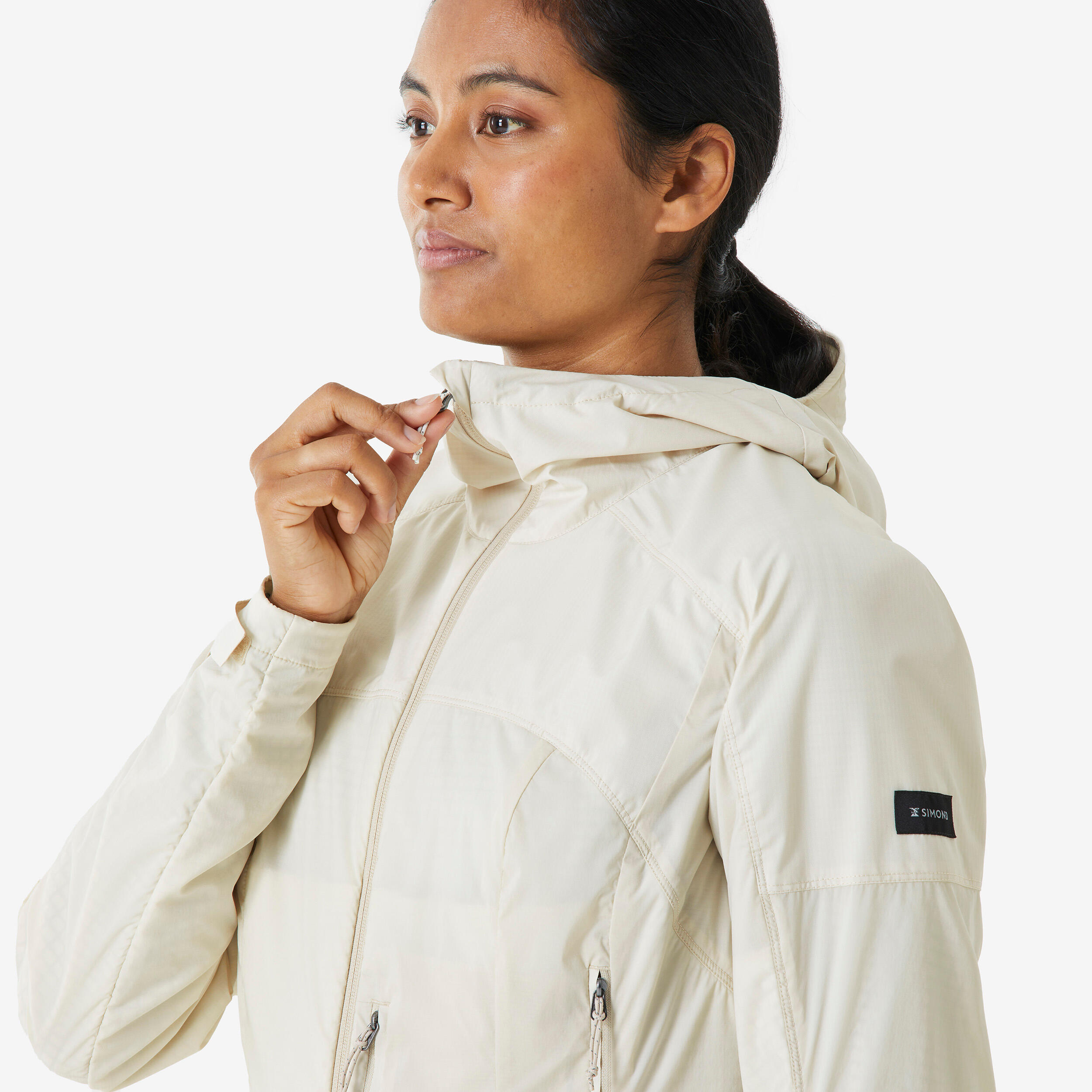 Manteau à coquille souple de longue randonnée coupe-vent femme, MT 900 6/11