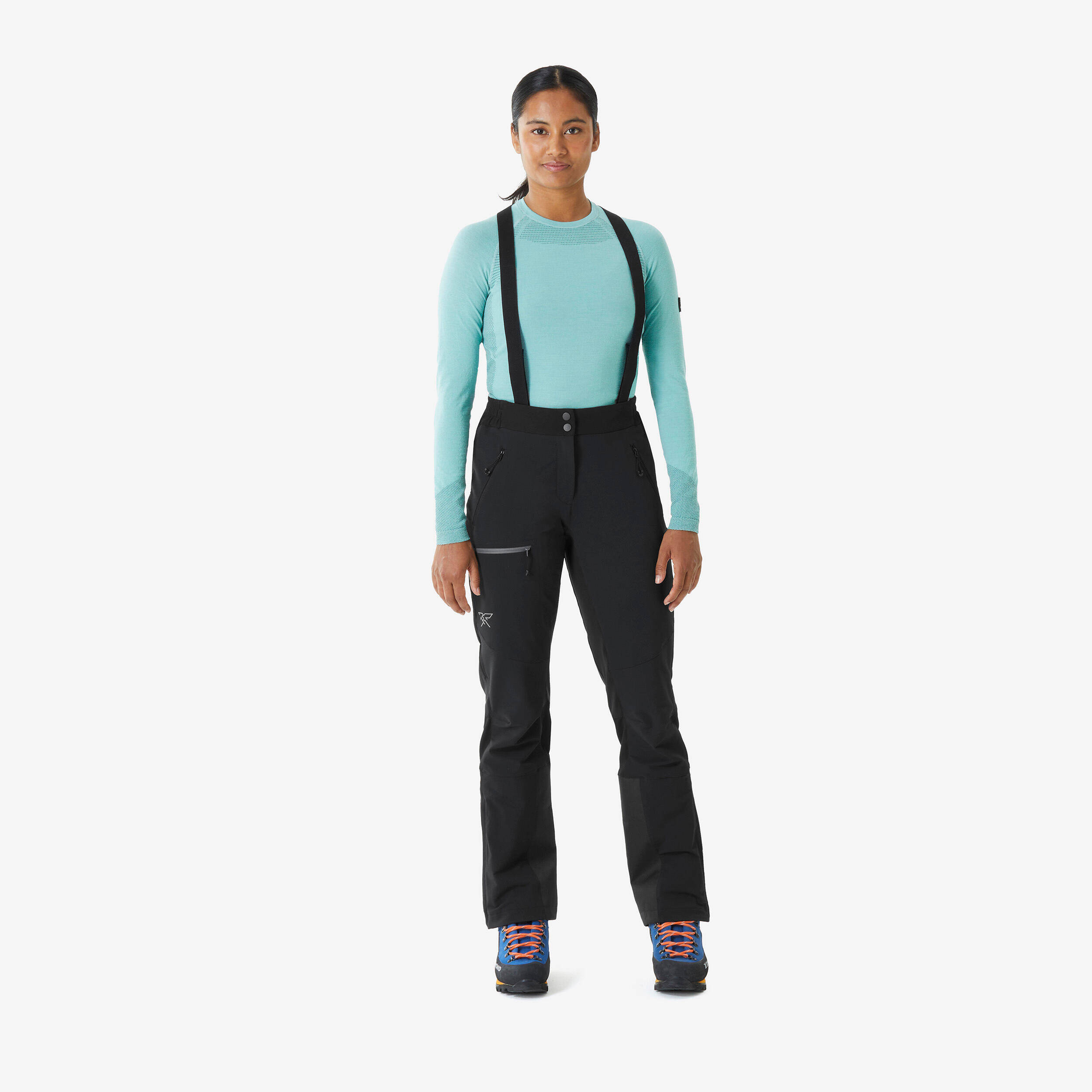 Women’s warm mountaineering trousers, Alpinism black -  2