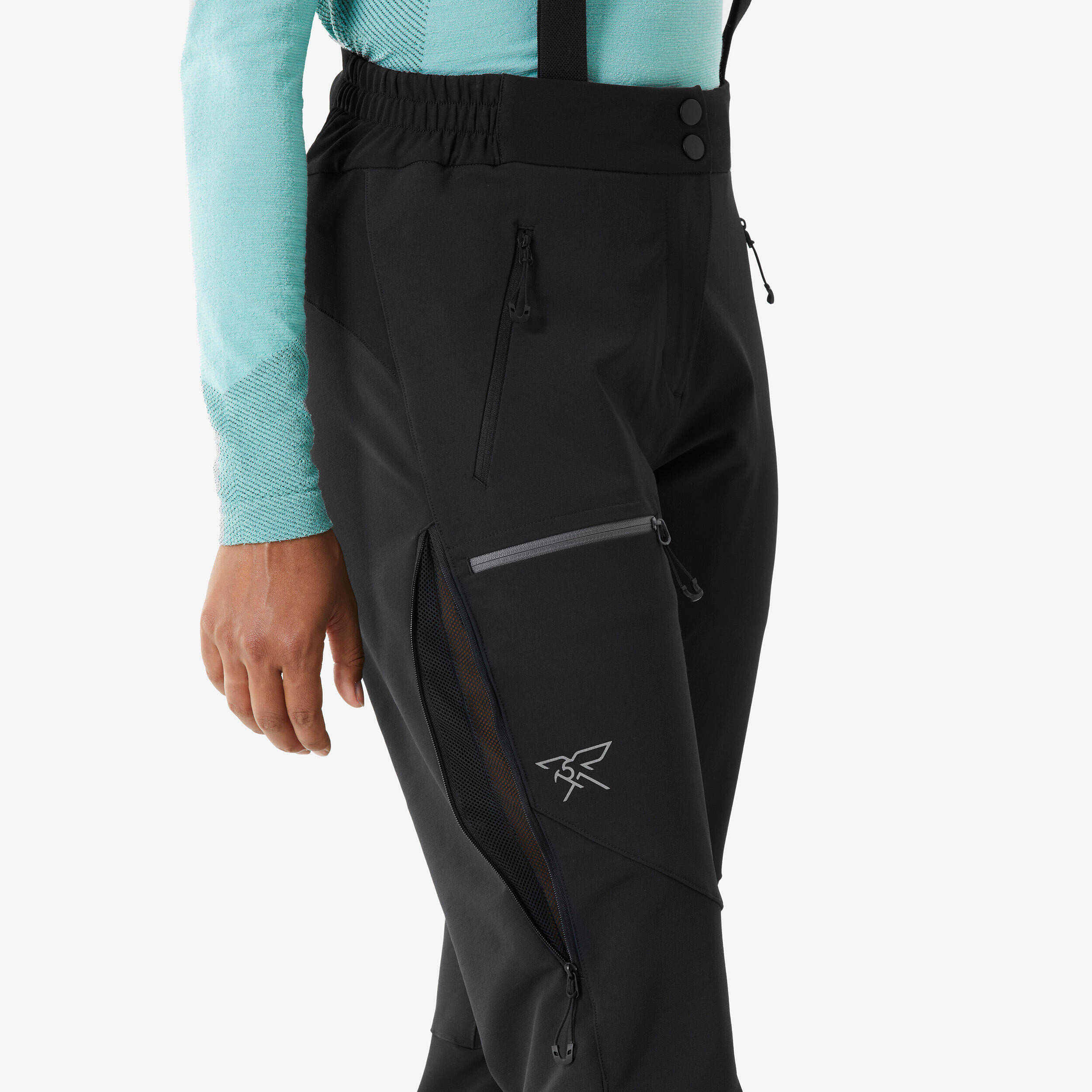 Women’s warm mountaineering trousers, Alpinism black -  3