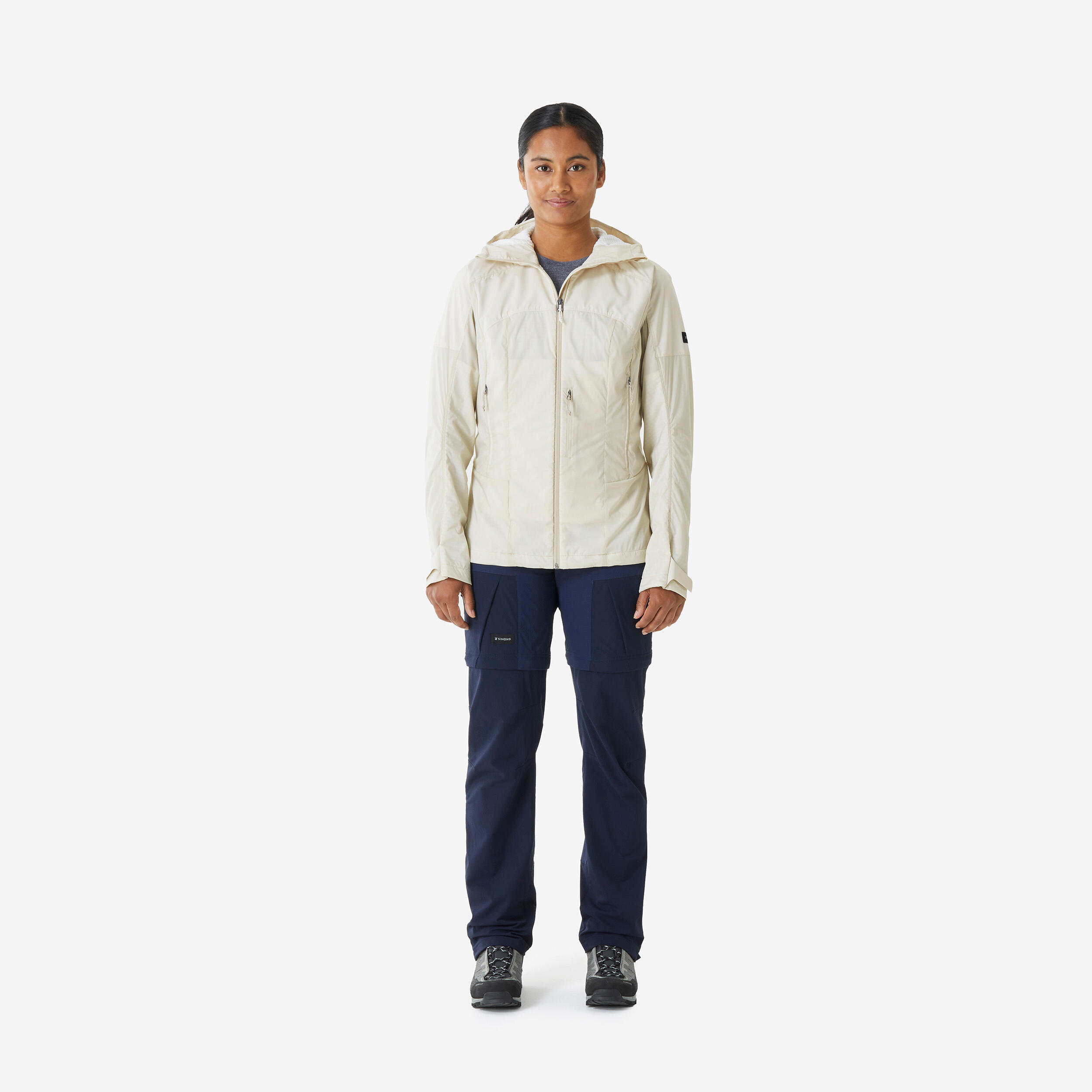 Manteau à coquille souple de longue randonnée coupe-vent femme, MT 900 2/11