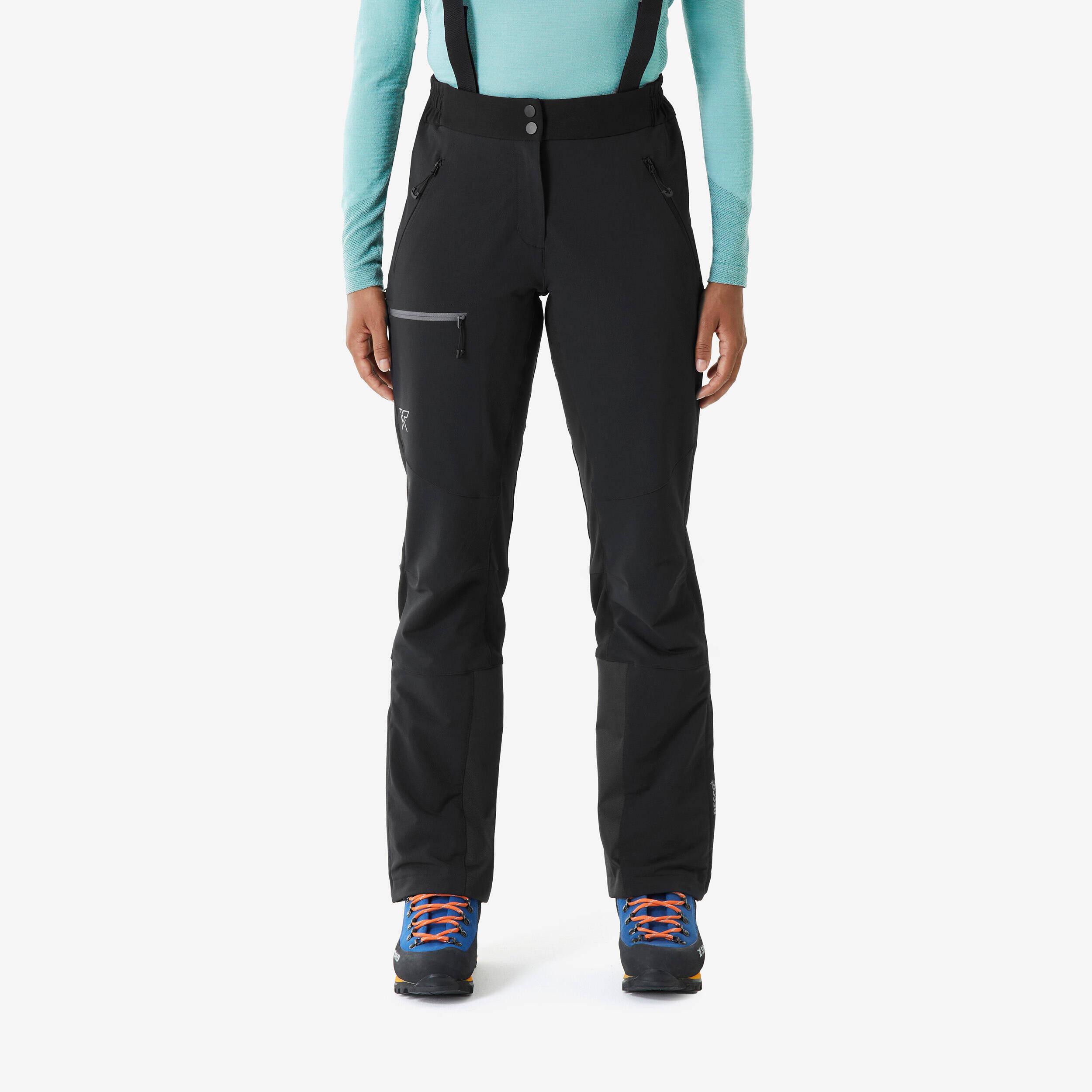 Women’s warm mountaineering trousers, Alpinism black -  1