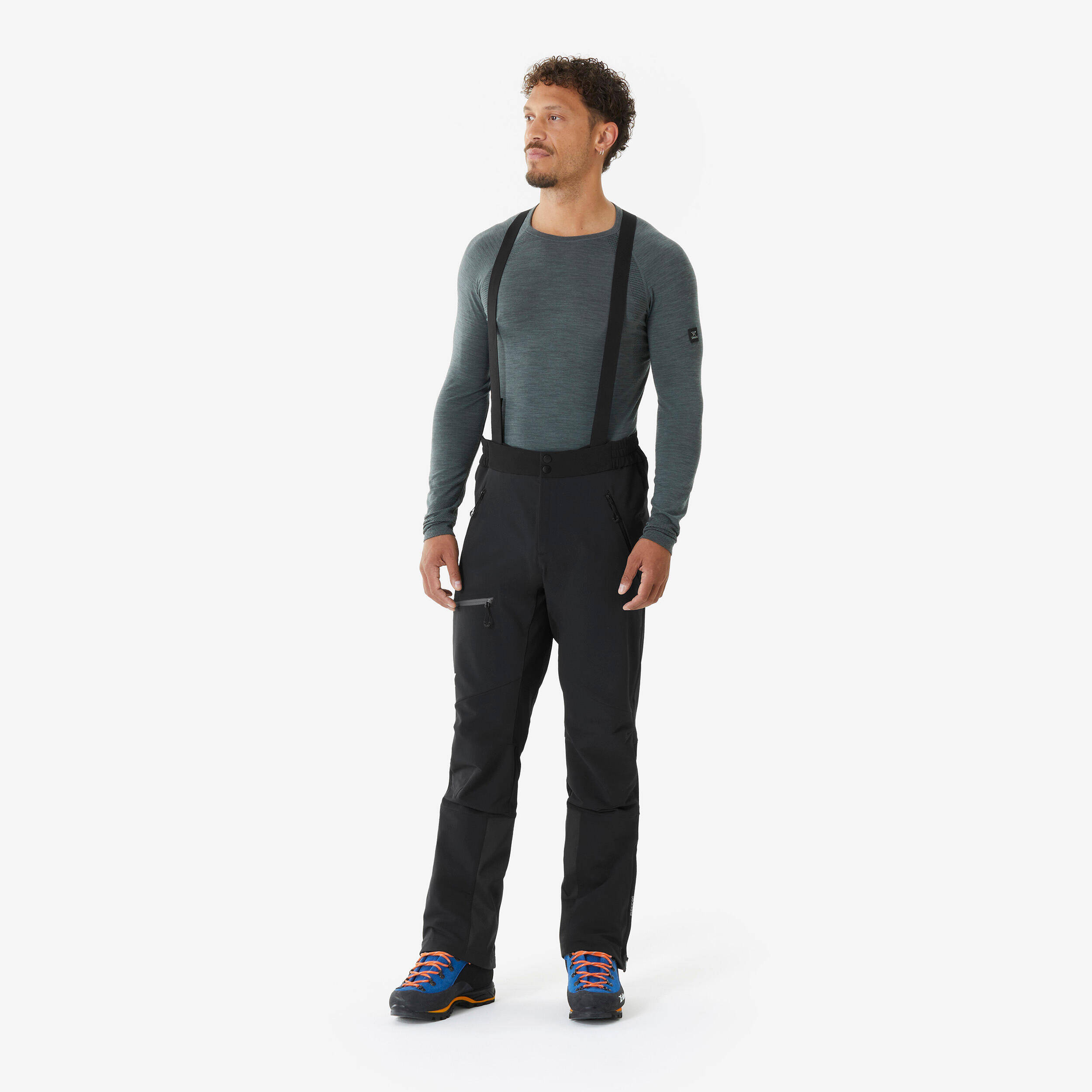 Men’s warm mountaineering trousers, Alpinism black -  2
