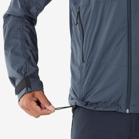 Куртка з софтшелу чоловіча MT900 для гірського туризму вітрозахисна синя