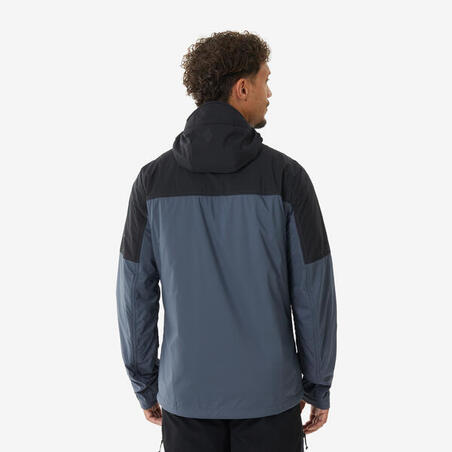 Куртка з софтшелу чоловіча MT900 для гірського туризму вітрозахисна синя