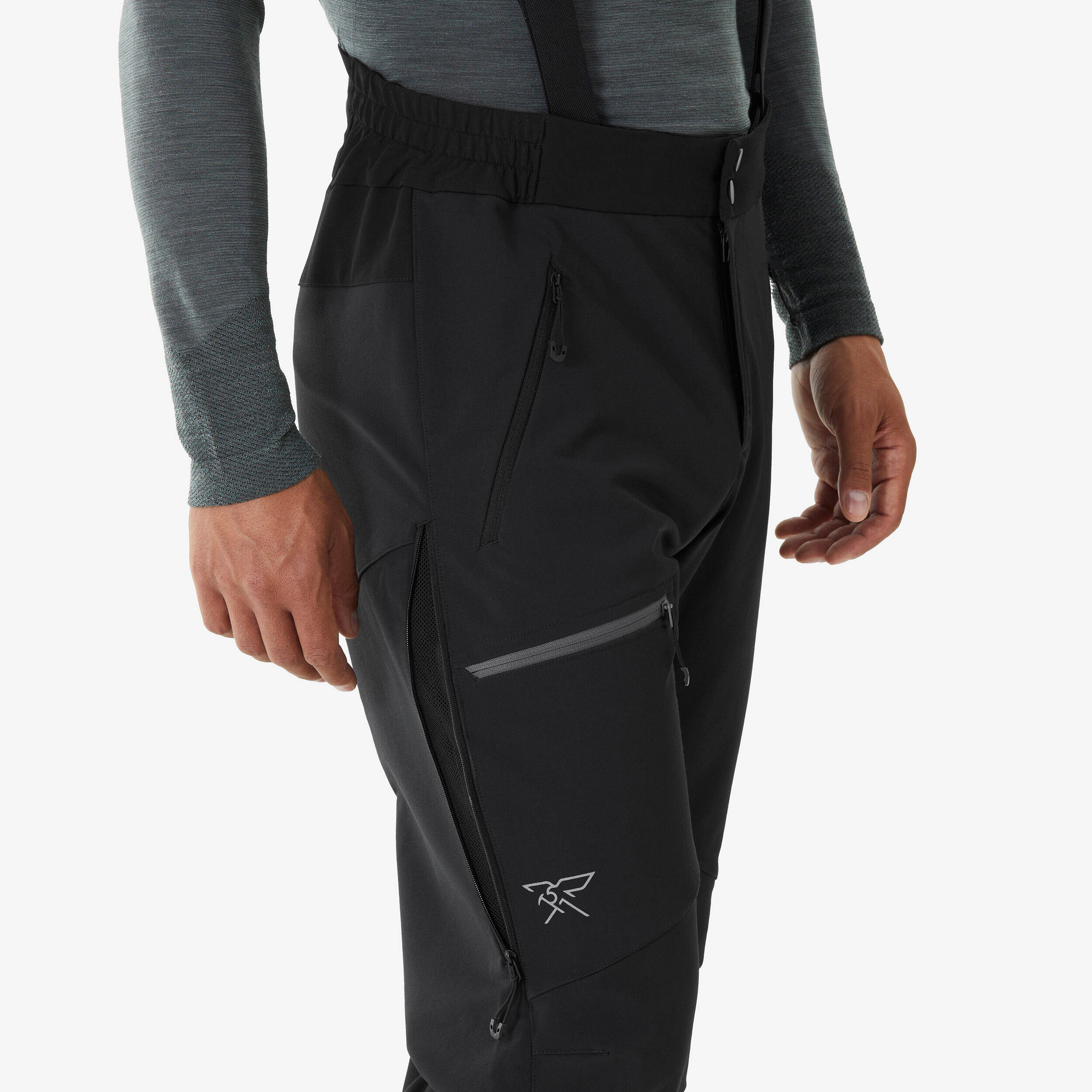 Men’s warm mountaineering trousers, Alpinism black -  3