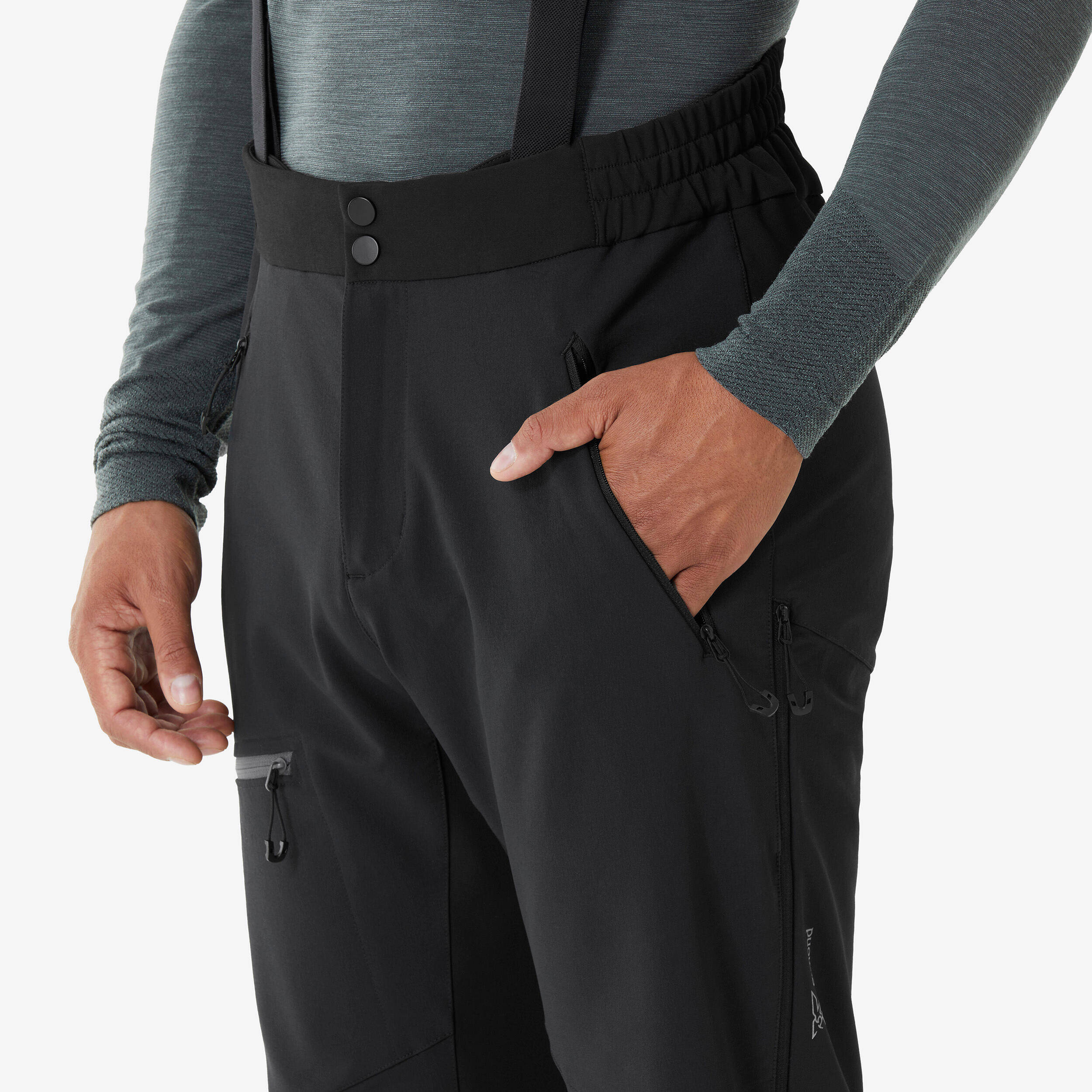 Men’s warm mountaineering trousers, Alpinism black -  5