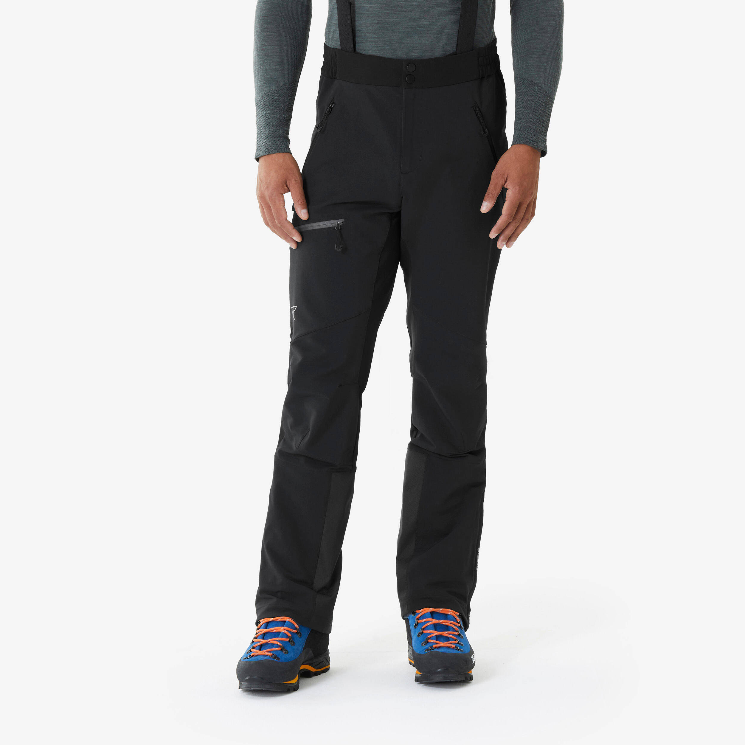 Men’s warm mountaineering trousers, Alpinism black -  1