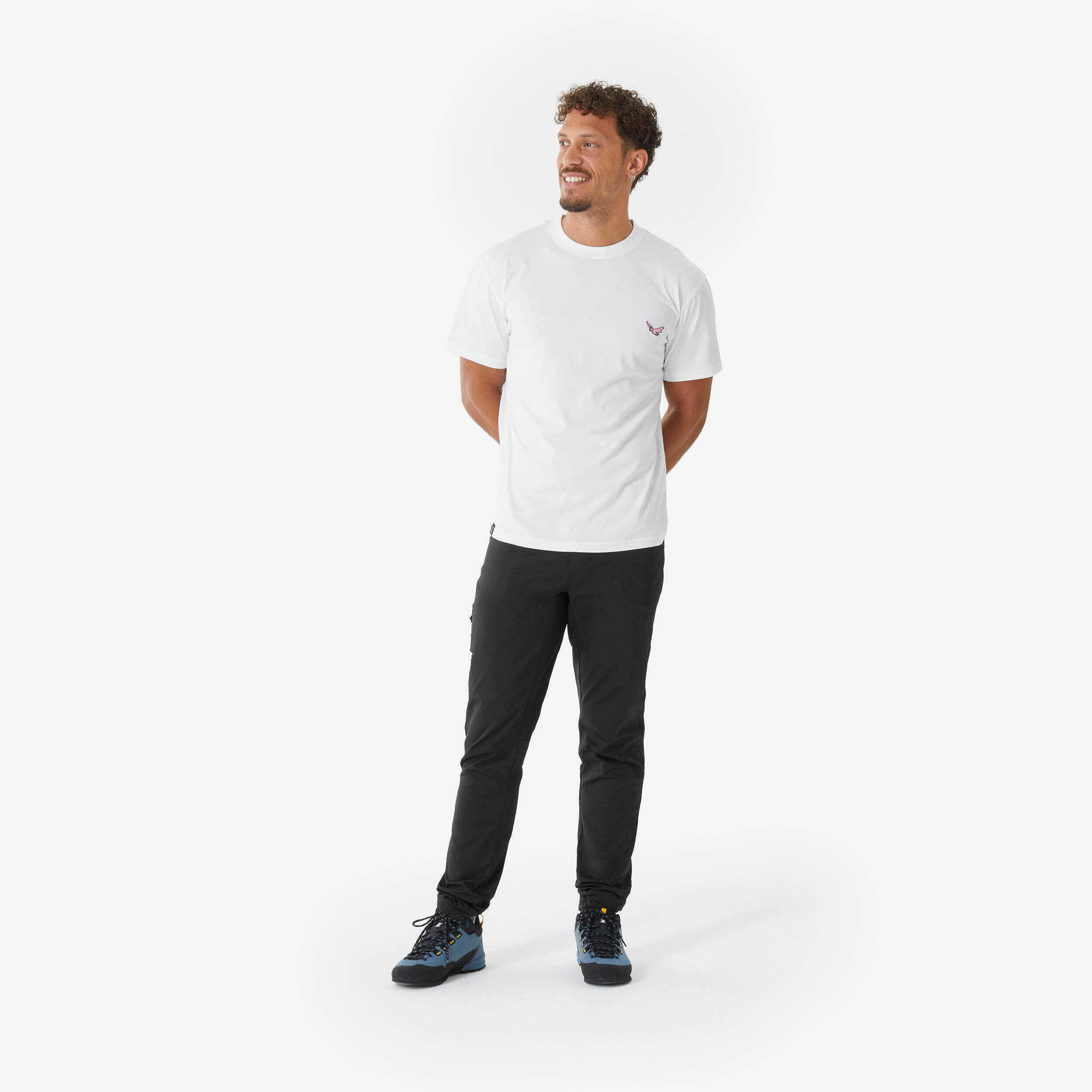 Durable climbing t-shirt, Vertika white -  2