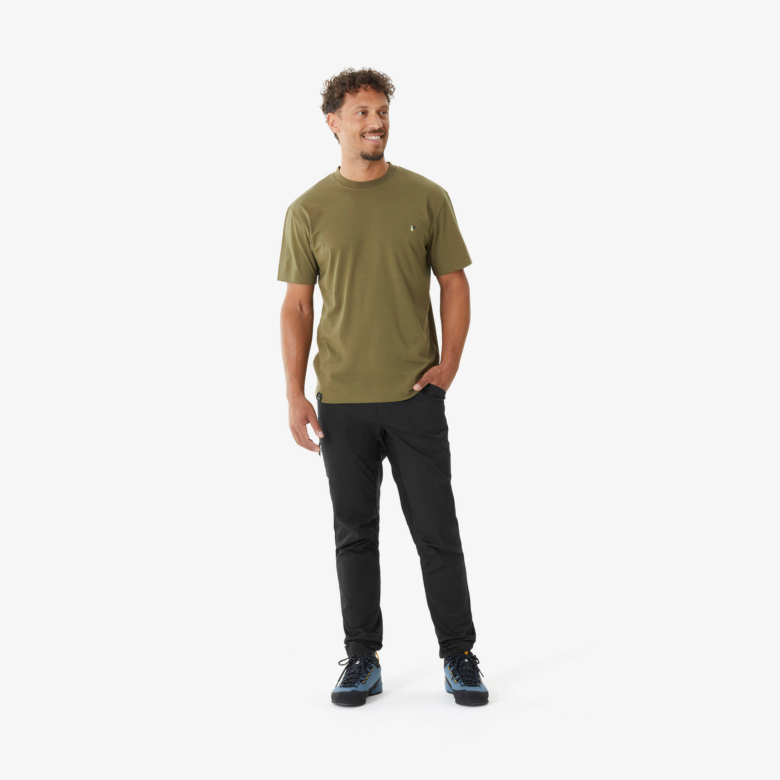 Durable climbing t-shirt, Vertika khaki -  2