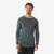 T-shirt manches longues en laine mérinos homme, Seamless gris