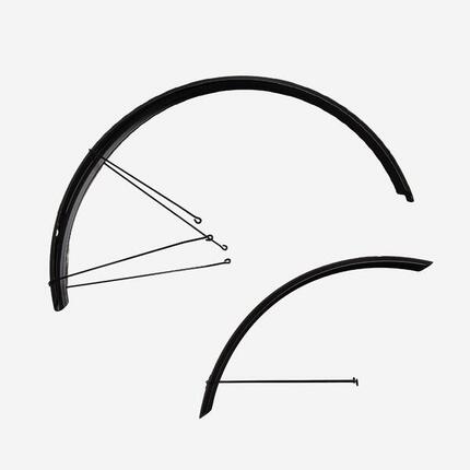 Kit garde boues avant et arrière avec tringles souples vélo trekking 28