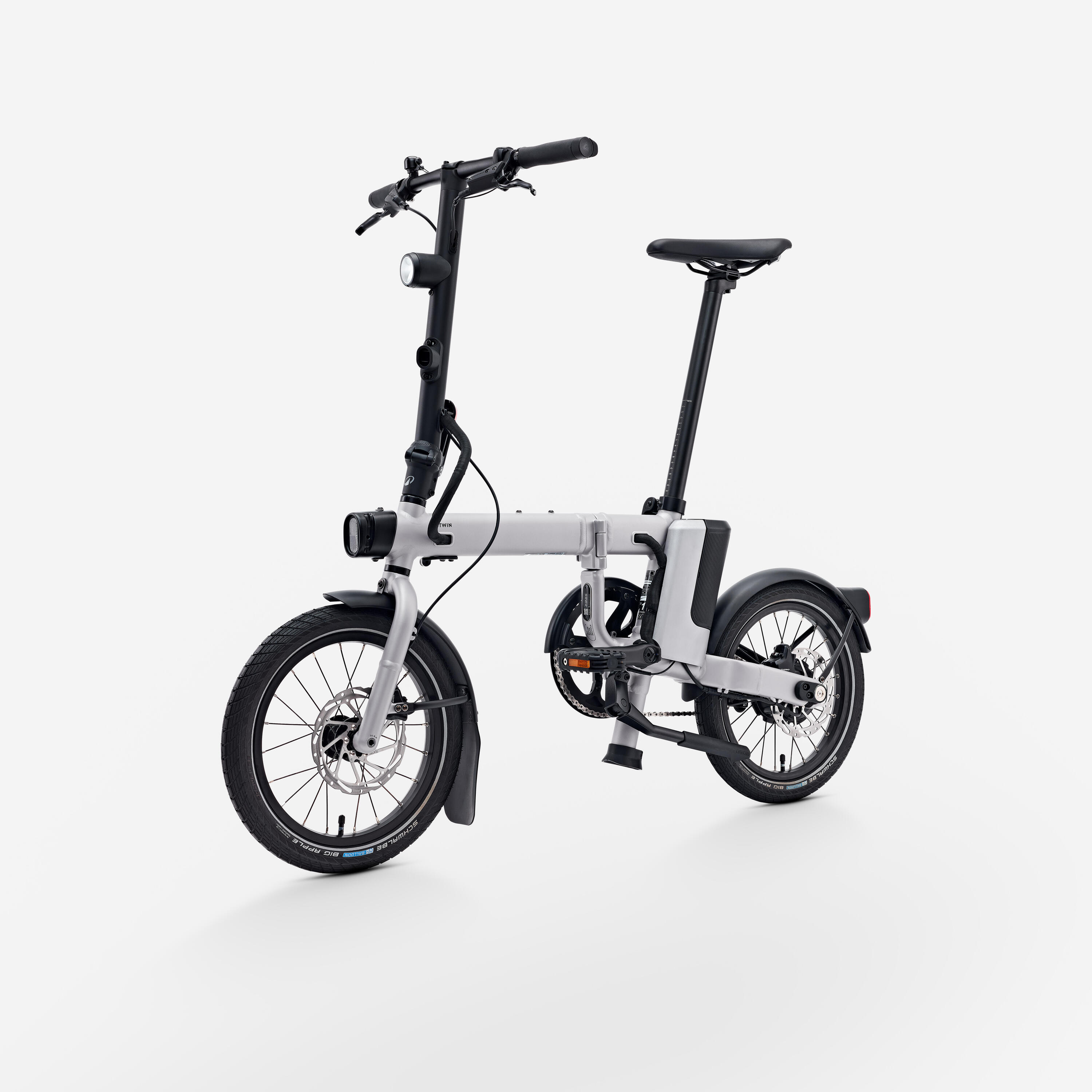 Bici a pedalata assistita E-FL 900 pieghevole 16" grigia 4/16